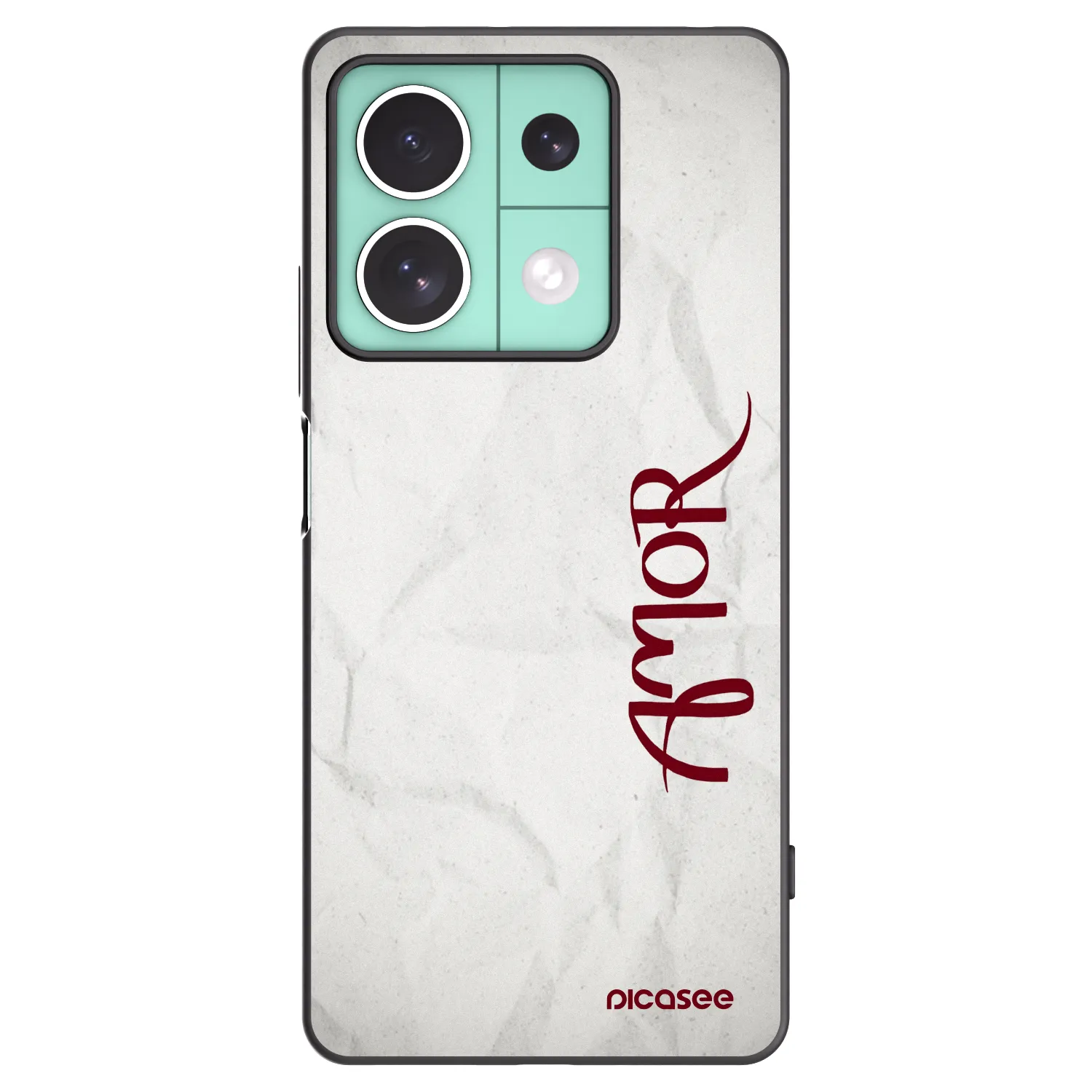 Picasee Μαύρη θήκη σιλικόνης για Xiaomi Redmi Note 13 5G - Amor