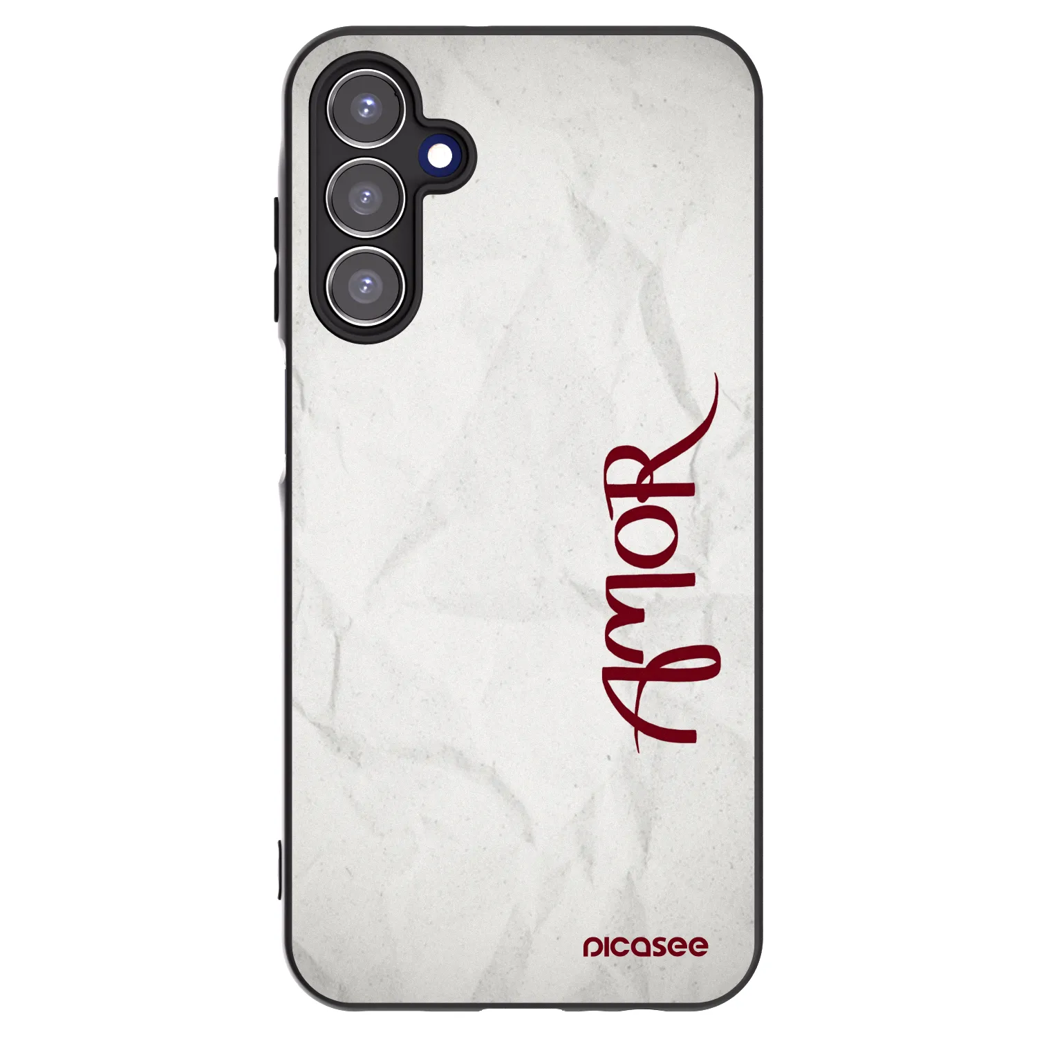 Picasee Μαύρη θήκη σιλικόνης για Samsung Galaxy A15 A155F 4G - Amor