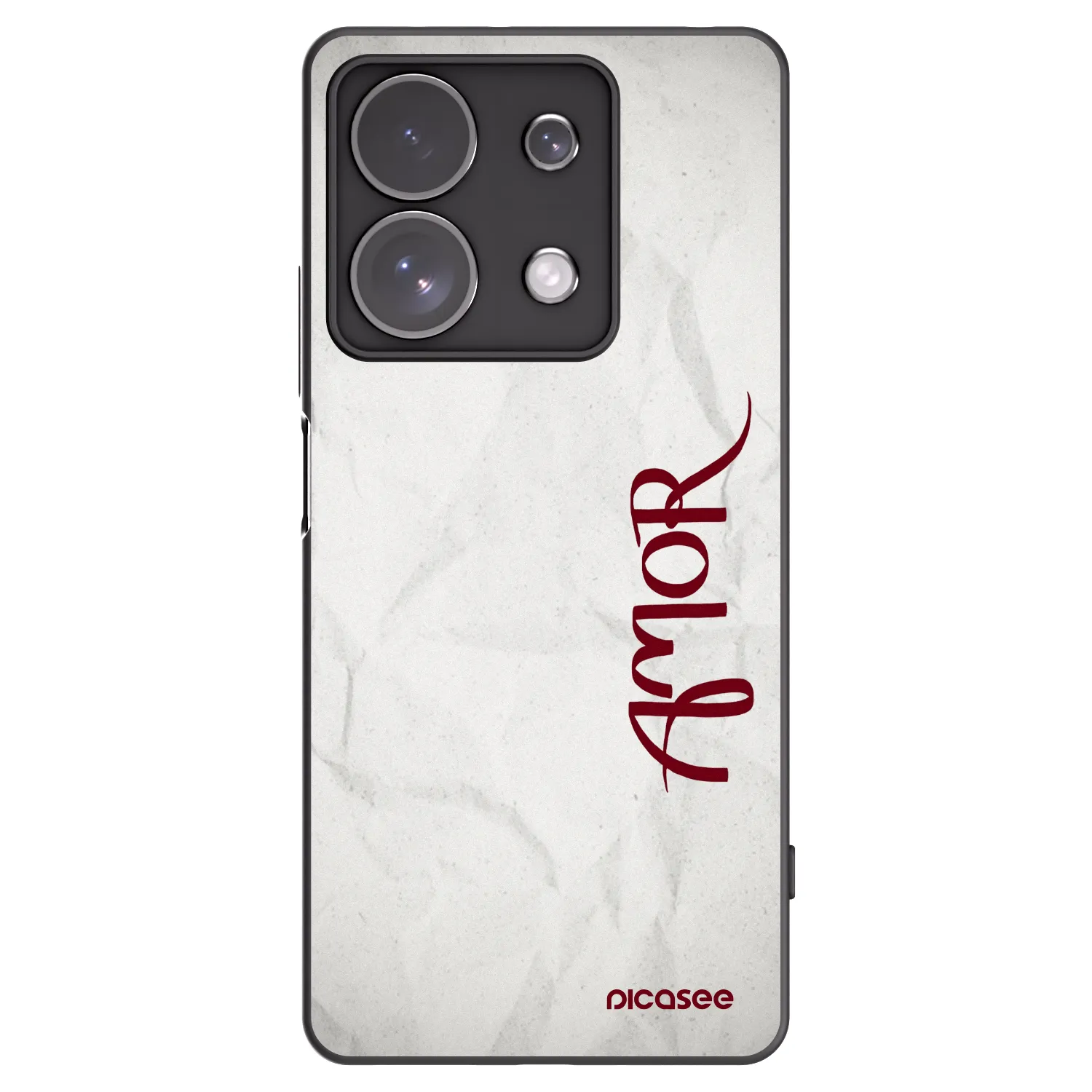 Picasee Μαύρη θήκη σιλικόνης για Xiaomi Redmi Note 13 Pro 4G - Amor