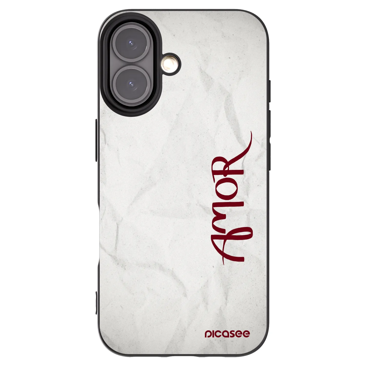 Picasee Μαύρη θήκη σιλικόνης για Apple iPhone 16 - Amor