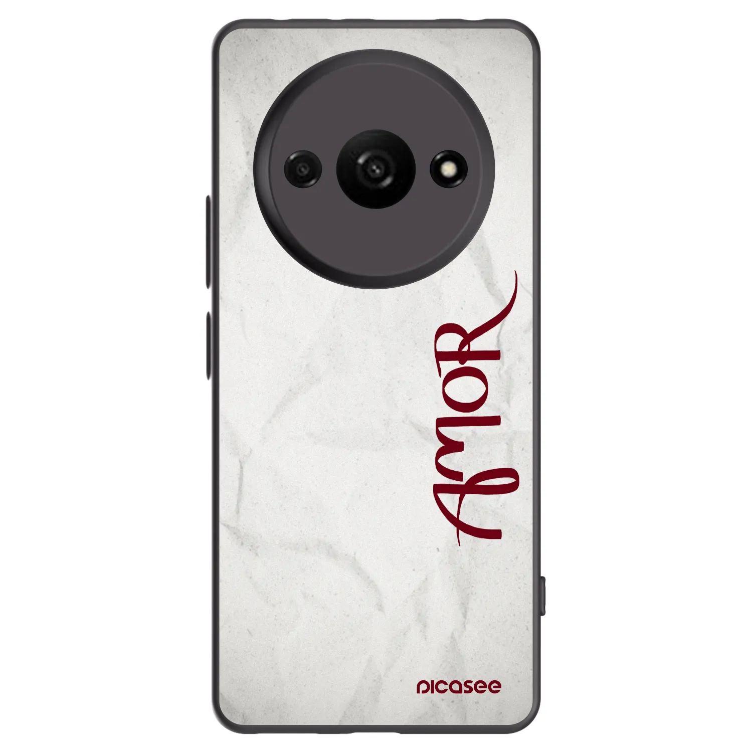 Picasee Μαύρη θήκη σιλικόνης για Xiaomi Redmi A3 - Amor