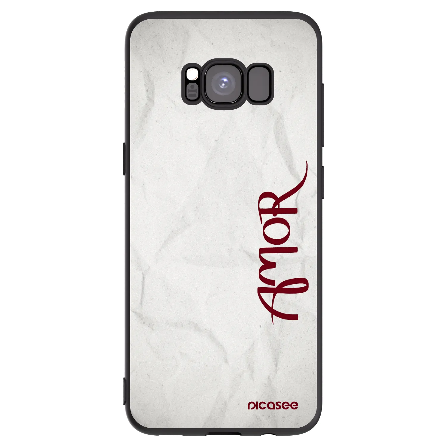 Picasee Μαύρη θήκη σιλικόνης για Samsung Galaxy S8 G950F - Amor