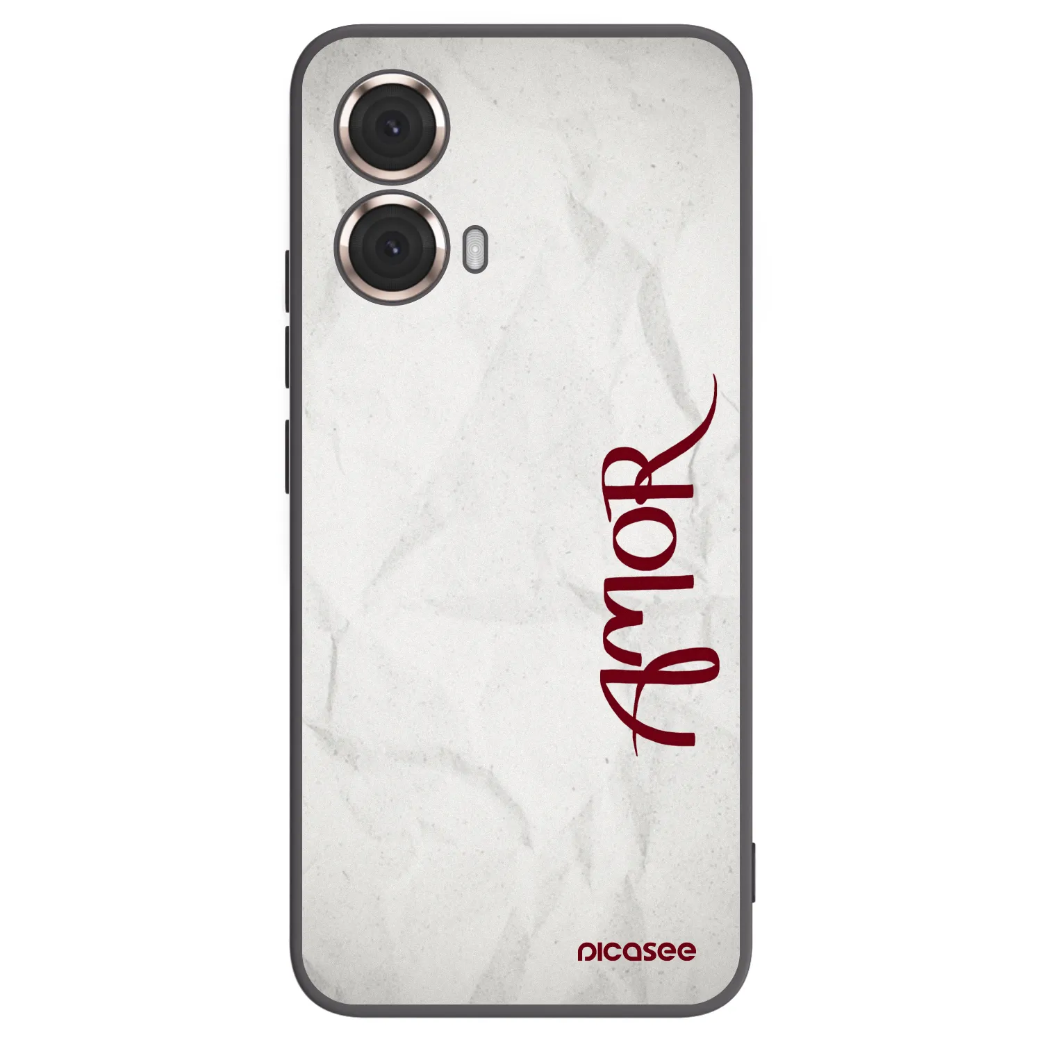 Picasee Μαύρη θήκη σιλικόνης για Motorola Moto G85 - Amor