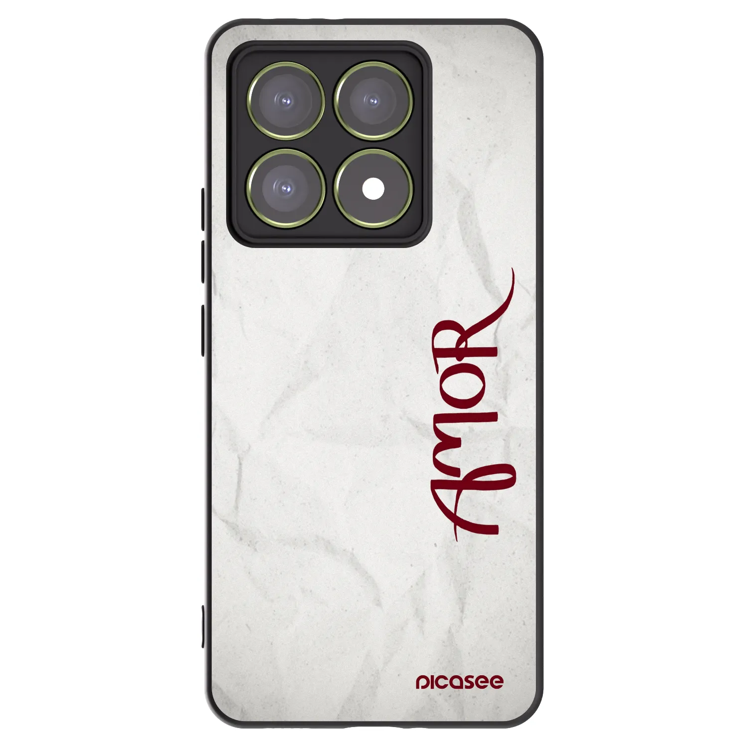 Picasee Μαύρη θήκη σιλικόνης για Xiaomi 14T - Amor