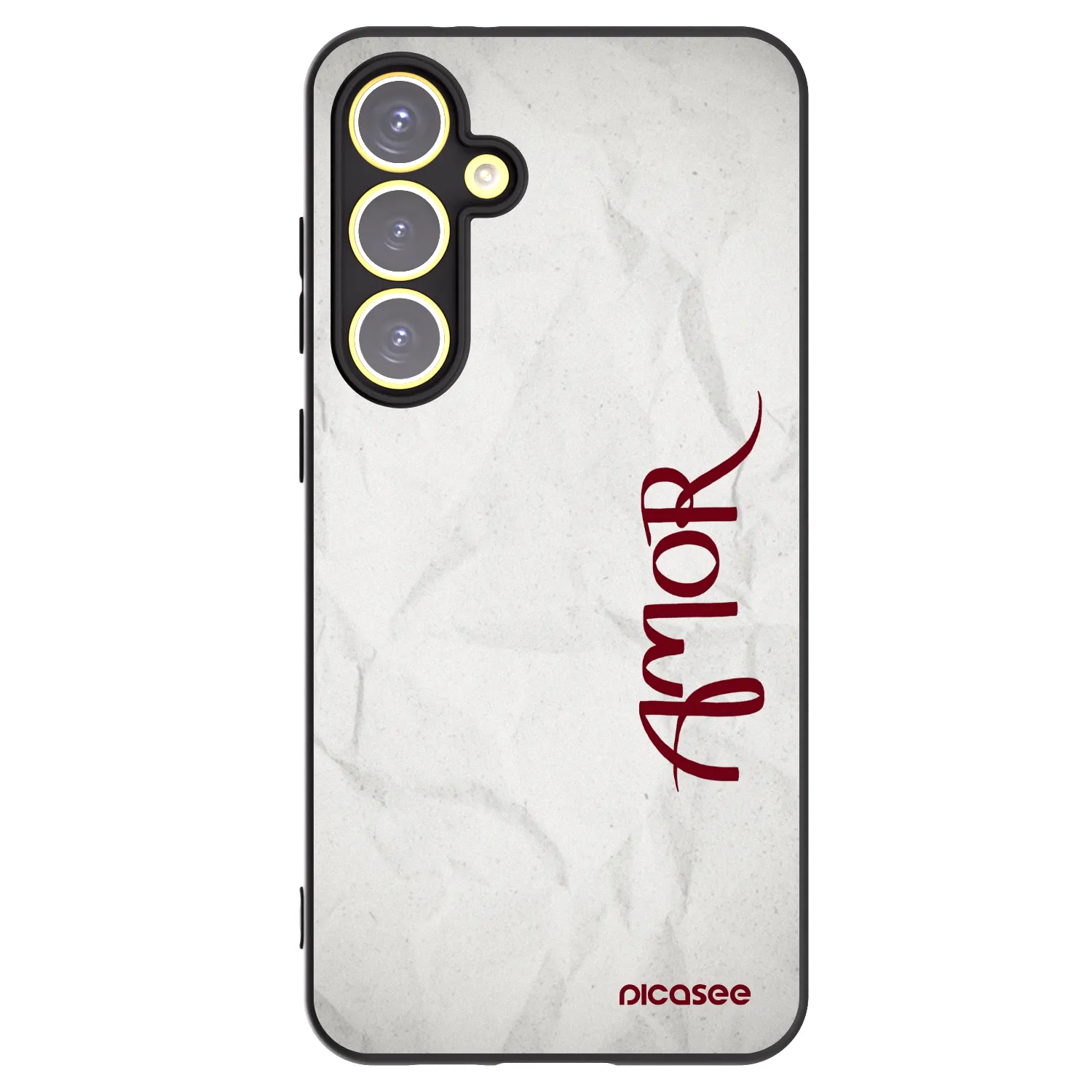 Picasee Μαύρη θήκη σιλικόνης για Samsung Galaxy S24 FE S721B - Amor