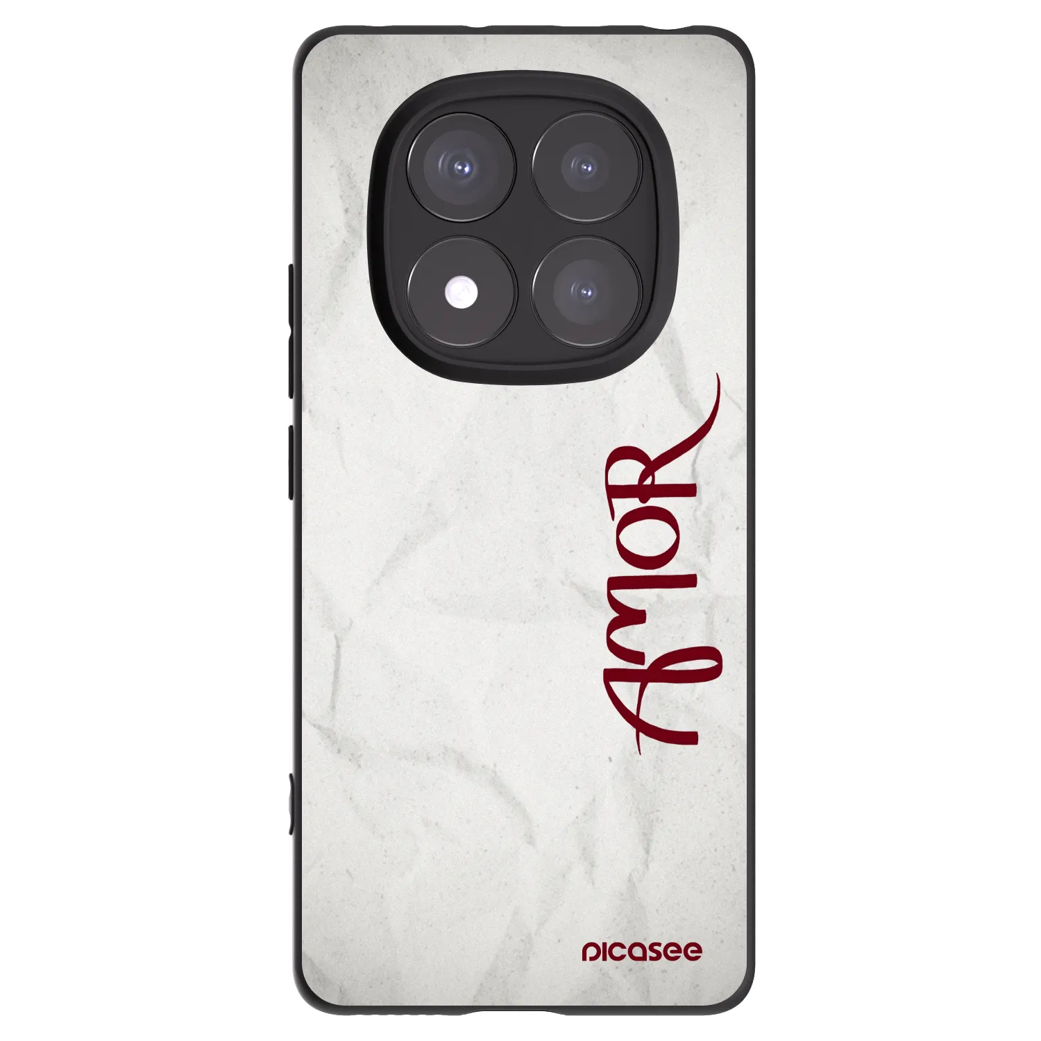 Picasee Μαύρη θήκη σιλικόνης για Xiaomi Redmi Note 14 Pro 5G - Amor