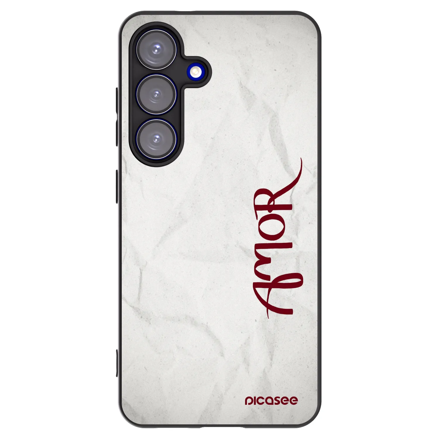 Picasee Μαύρη θήκη σιλικόνης για Samsung Galaxy S25 5G - Amor