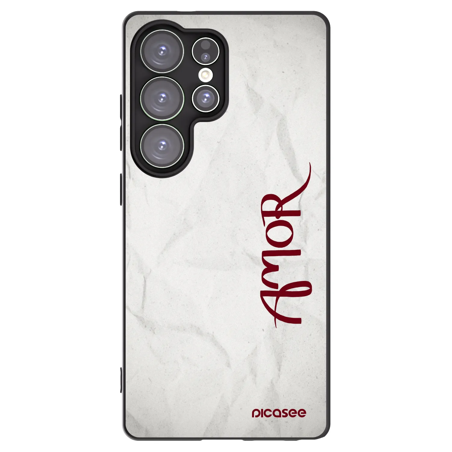 Picasee Μαύρη θήκη σιλικόνης για Samsung Galaxy S25 Ultra 5G - Amor