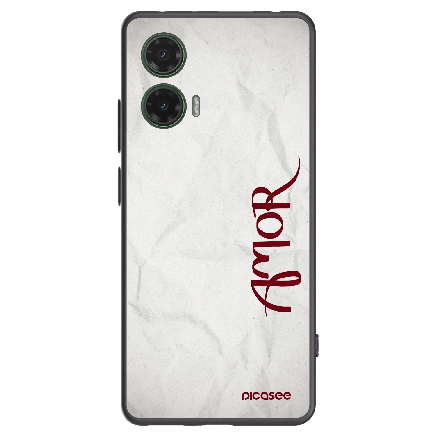 Picasee Μαύρη θήκη σιλικόνης για Motorola Moto G35 5G - Amor
