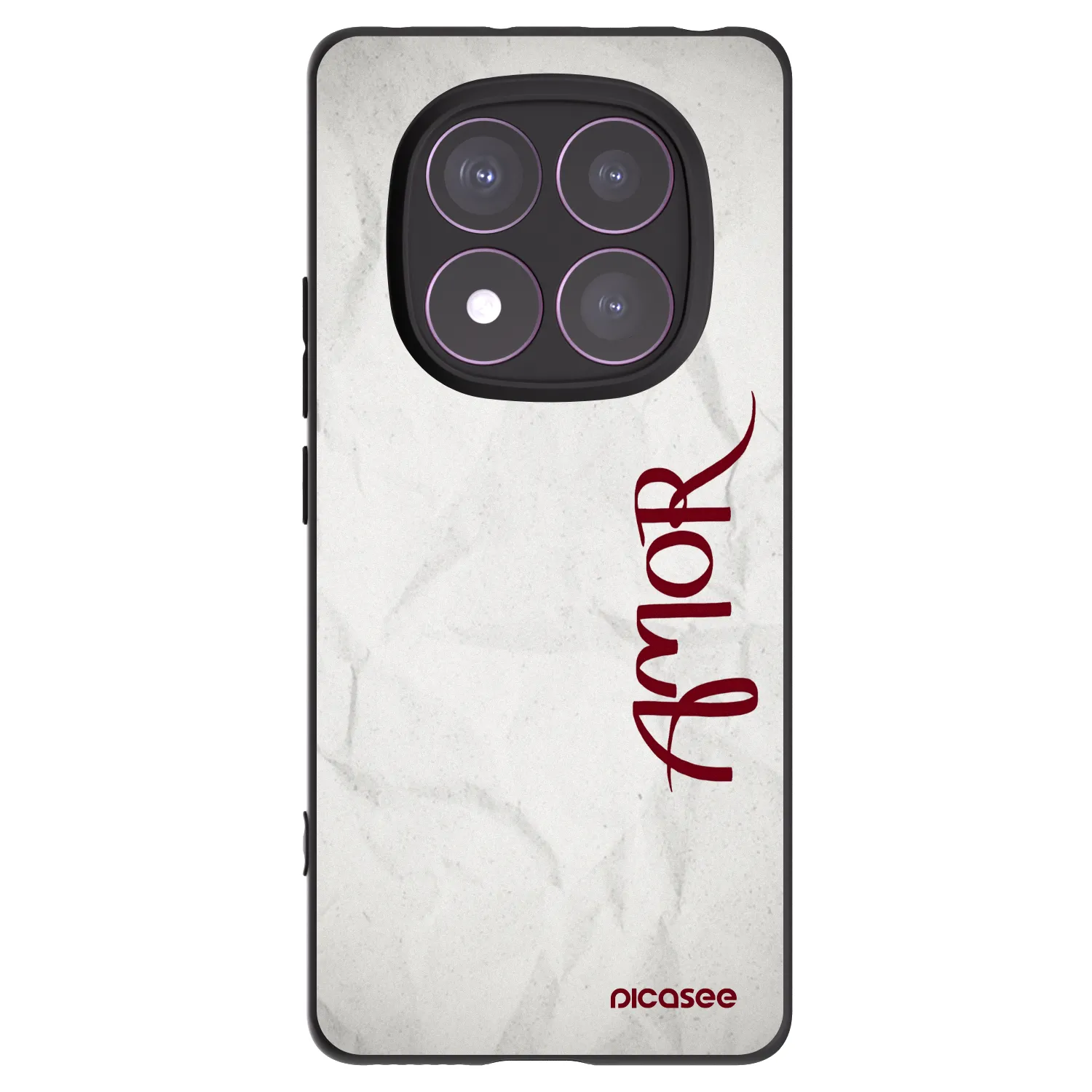 Picasee Μαύρη θήκη σιλικόνης για Xiaomi Redmi Note 14 Pro 4G - Amor