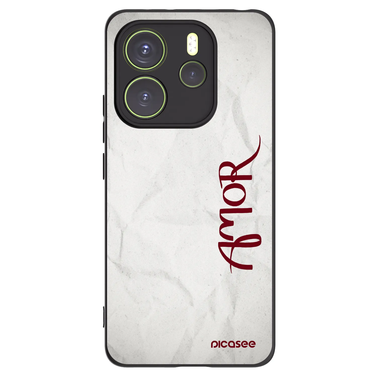 Picasee Μαύρη θήκη σιλικόνης για Xiaomi Redmi Note 14 4G - Amor