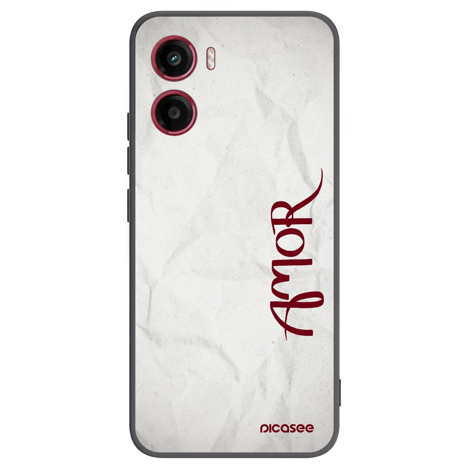Picasee Μαύρη θήκη σιλικόνης για Motorola Moto G05 - Amor