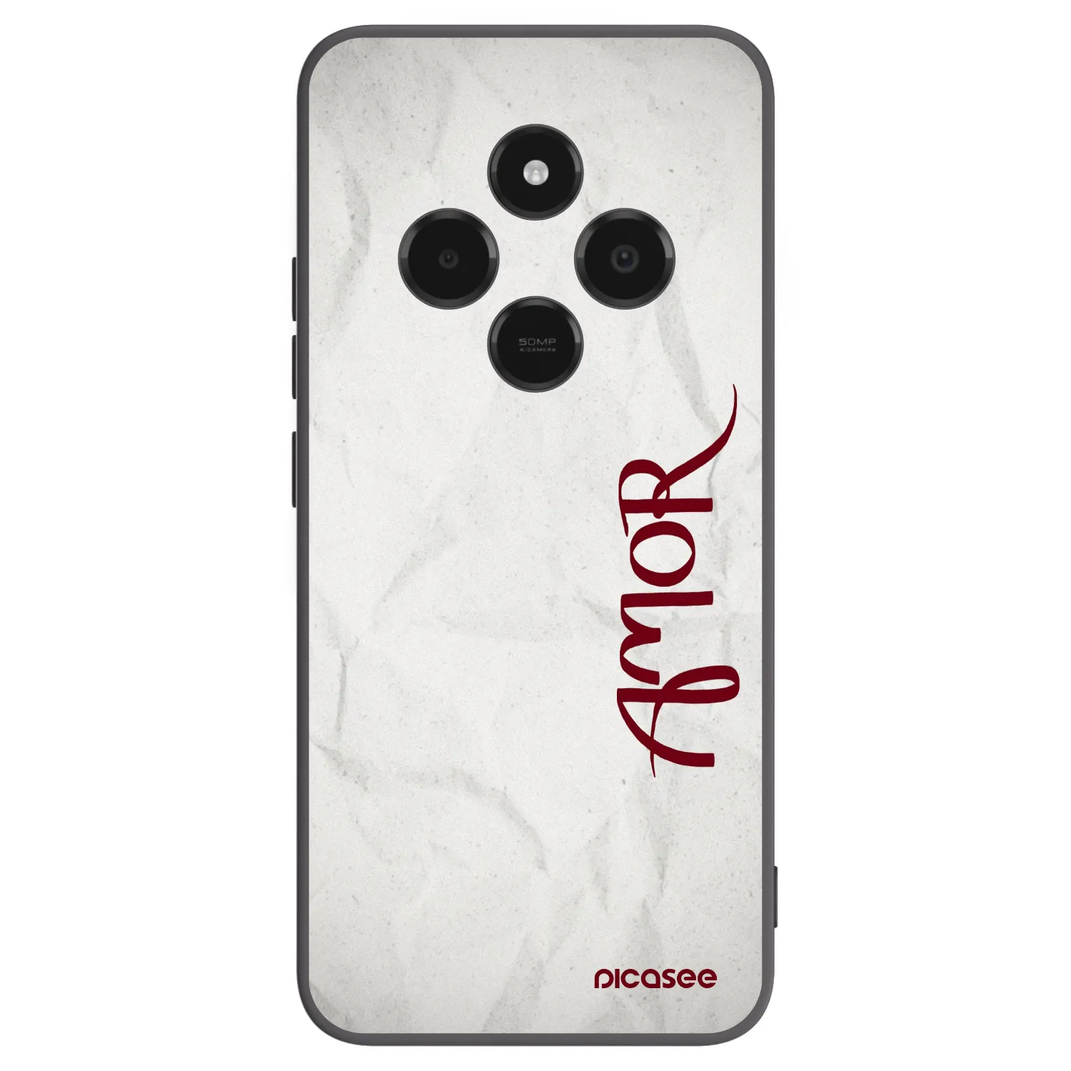 Picasee Μαύρη θήκη σιλικόνης για Xiaomi Poco C75 - Amor