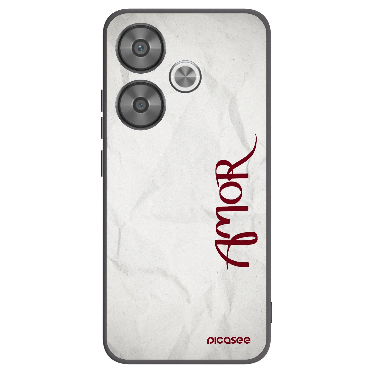 Picasee Μαύρη θήκη σιλικόνης για Xiaomi Poco F6 - Amor