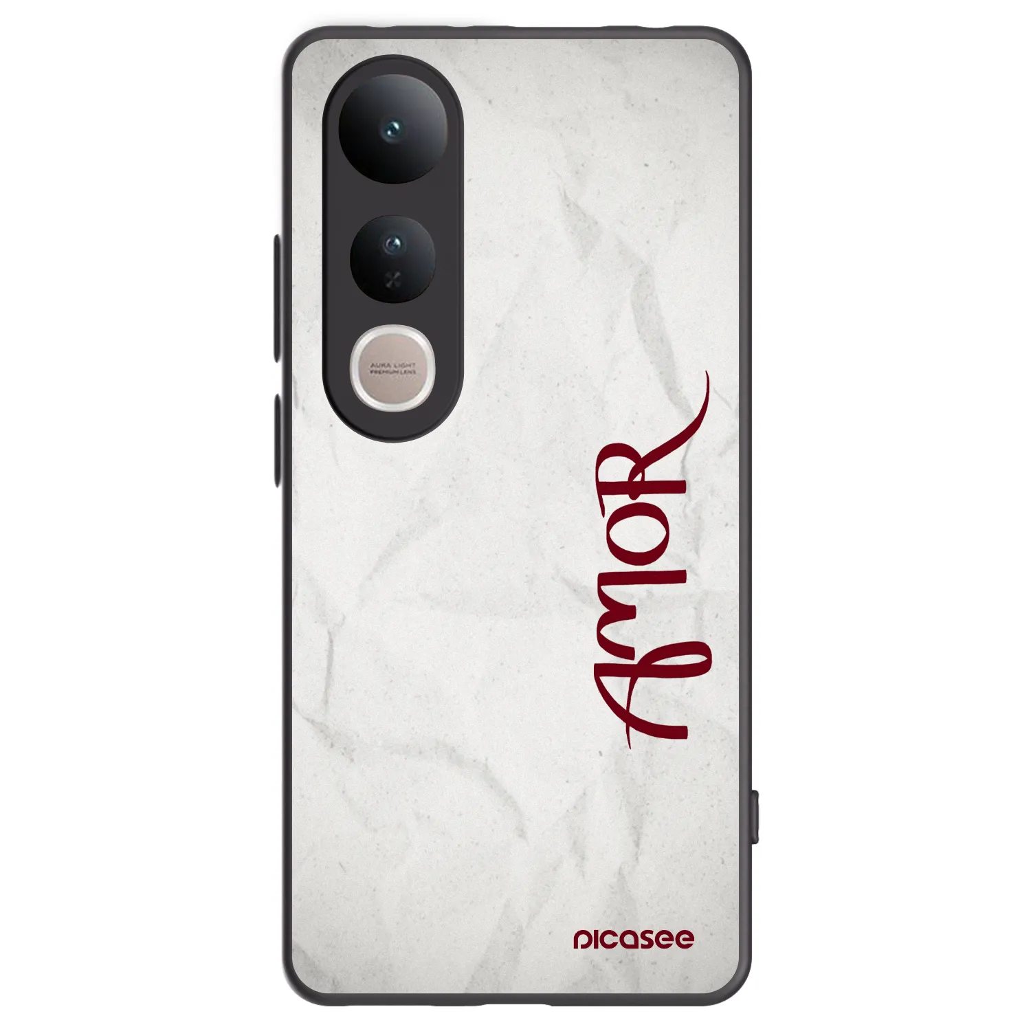 Picasee Μαύρη θήκη σιλικόνης για Vivo V50 Lite 5G - Amor