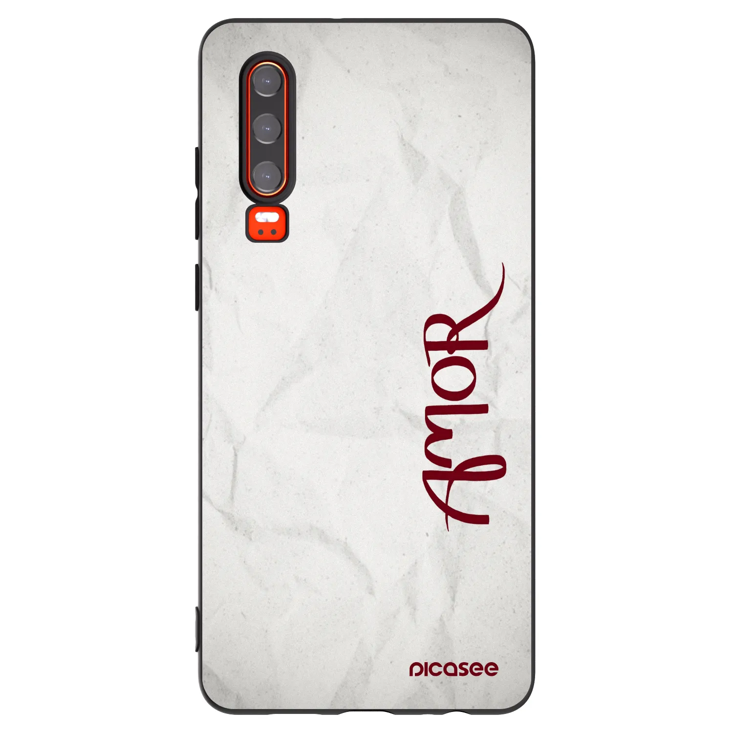 Picasee Μαύρη θήκη σιλικόνης για Huawei P30 - Amor