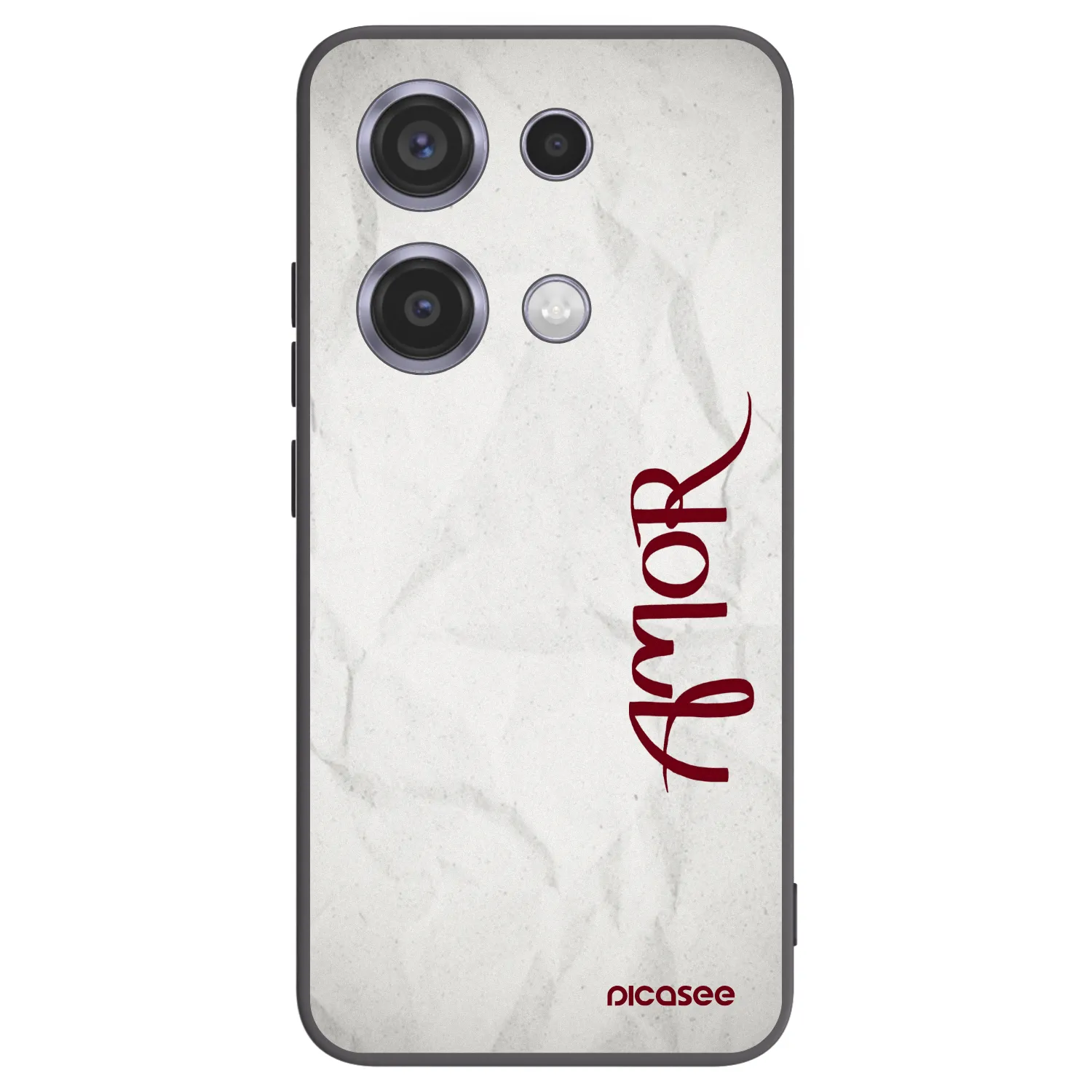 Picasee Μαύρη θήκη σιλικόνης για Xiaomi Redmi Note 14S - Amor