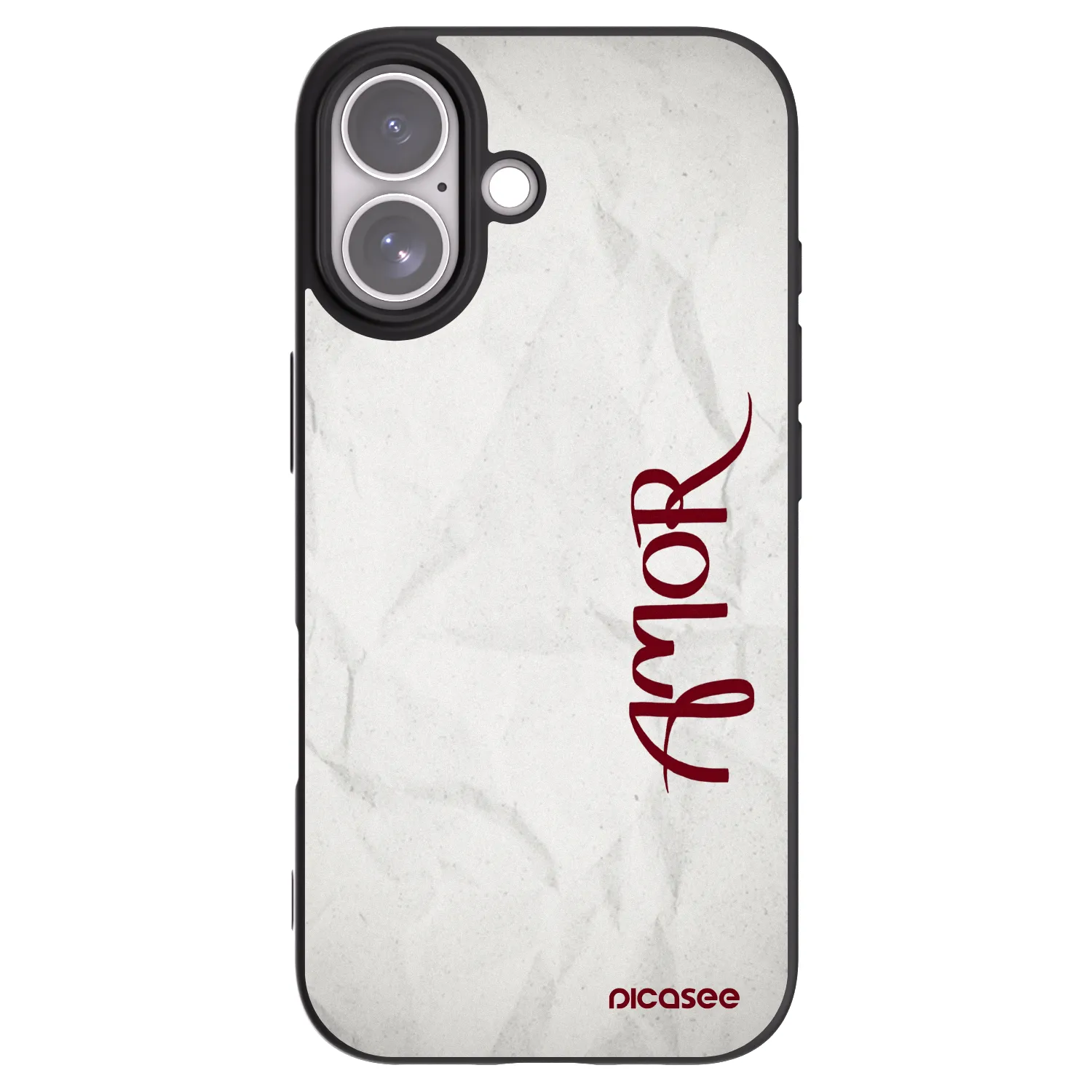 Picasee Μαύρη θήκη σιλικόνης για Apple iPhone 17 - Amor