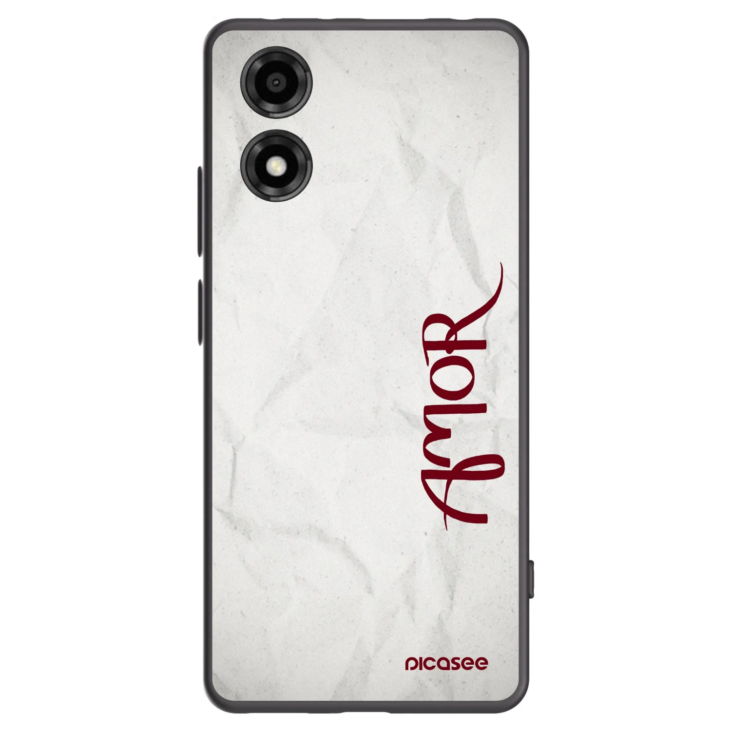 Picasee Μαύρη θήκη σιλικόνης για Motorola Moto E14 - Amor