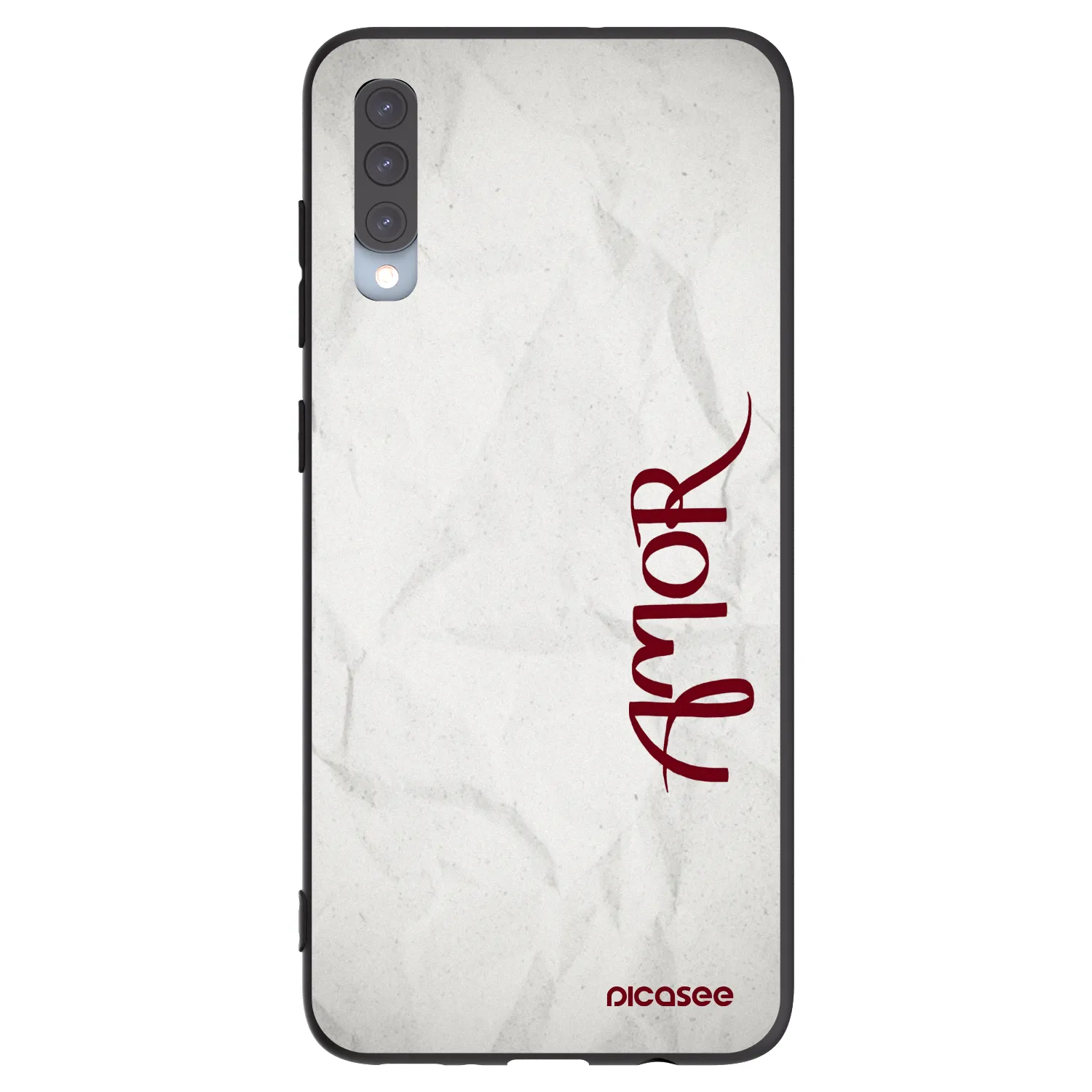 Picasee Μαύρη θήκη σιλικόνης για Samsung Galaxy A70 A705F - Amor