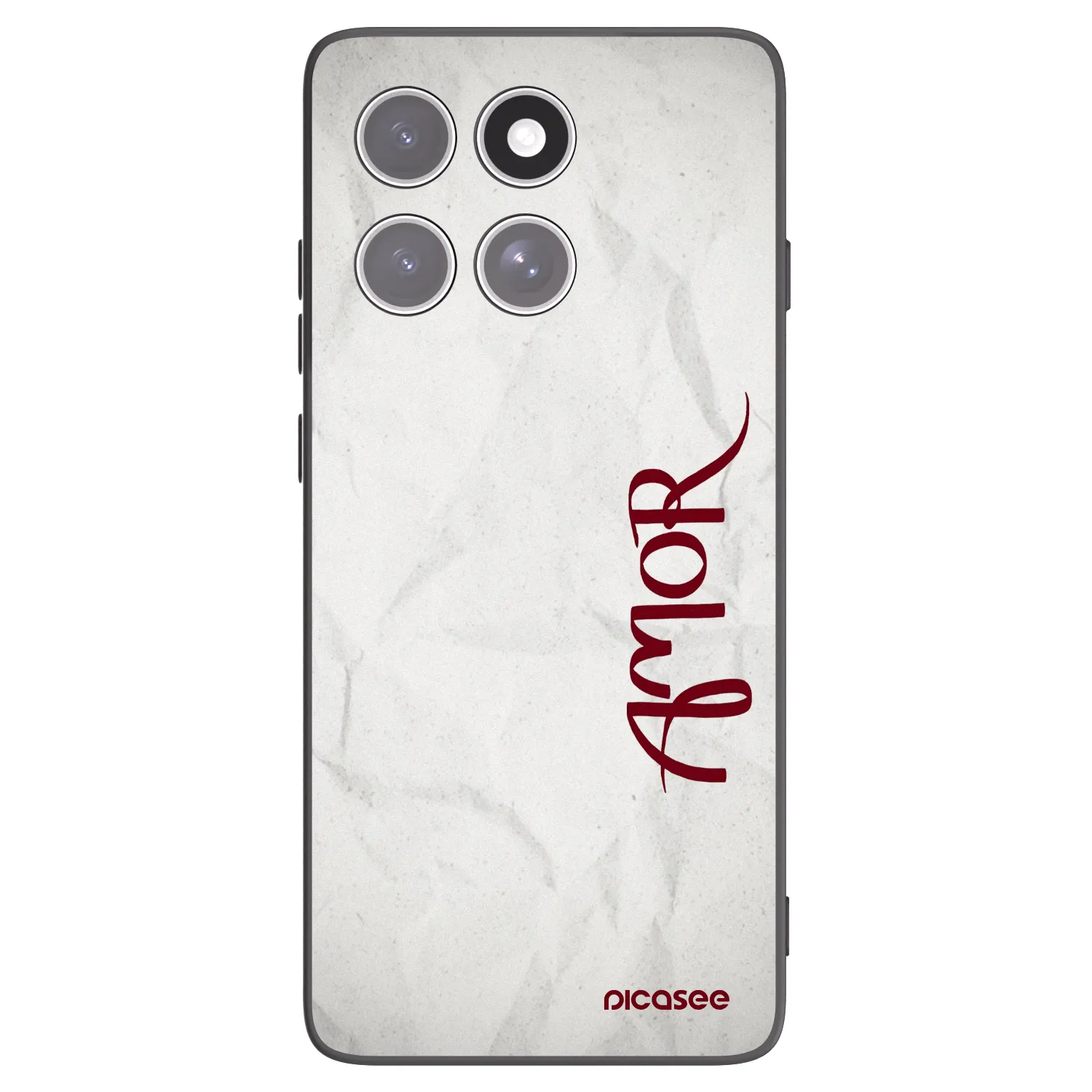 Picasee Μαύρη θήκη σιλικόνης για Motorola Edge 60 Pro - Amor