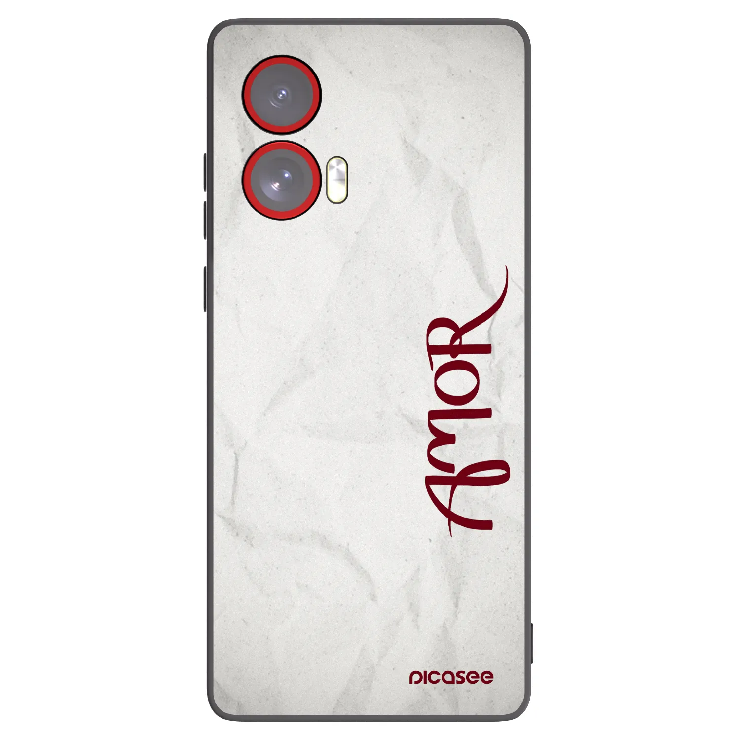 Picasee Μαύρη θήκη σιλικόνης για Motorola Edge 50 Fusion - Amor