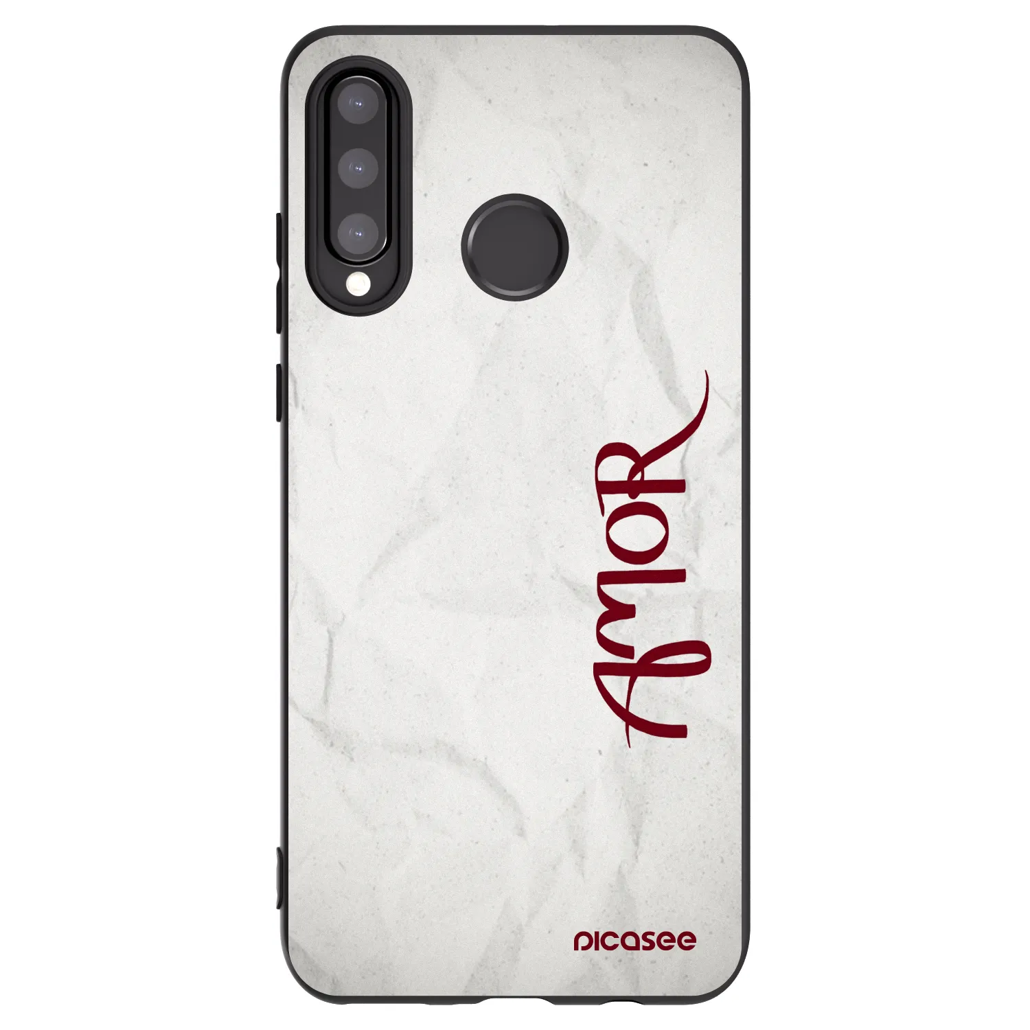 Picasee Μαύρη θήκη σιλικόνης για Huawei P30 Lite - Amor