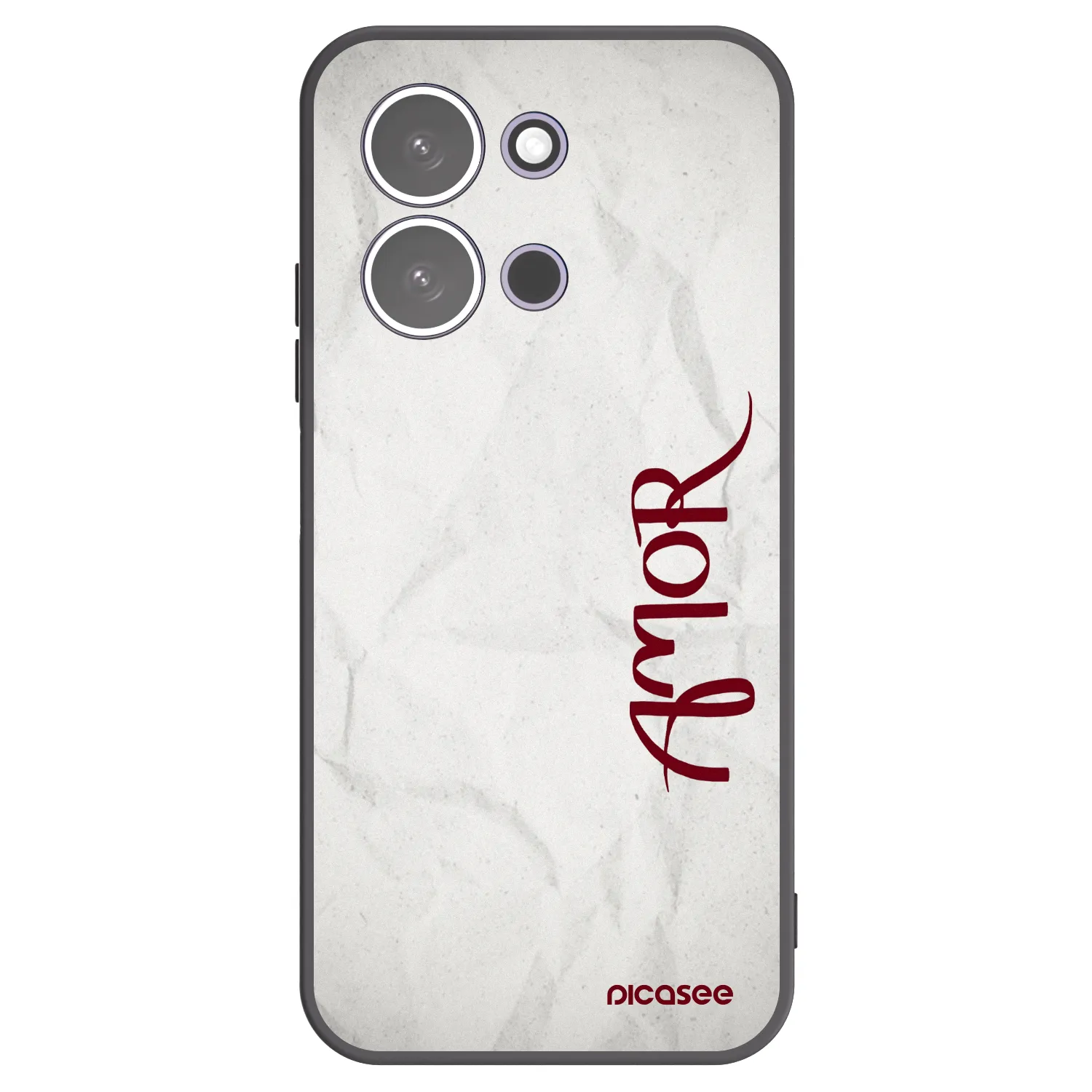 Picasee Μαύρη θήκη σιλικόνης για Xiaomi Redmi 15C 5G - Amor