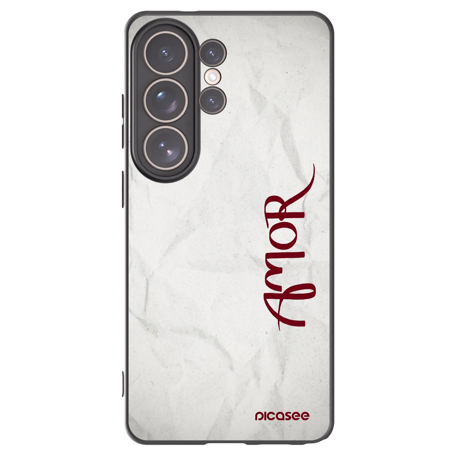 Picasee Μαύρη θήκη σιλικόνης για Samsung Galaxy S26 Ultra - Amor