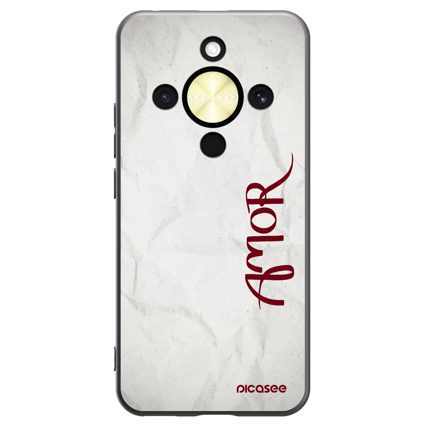 Picasee Μαύρη θήκη σιλικόνης για Honor Magic8 Lite 5G - Amor