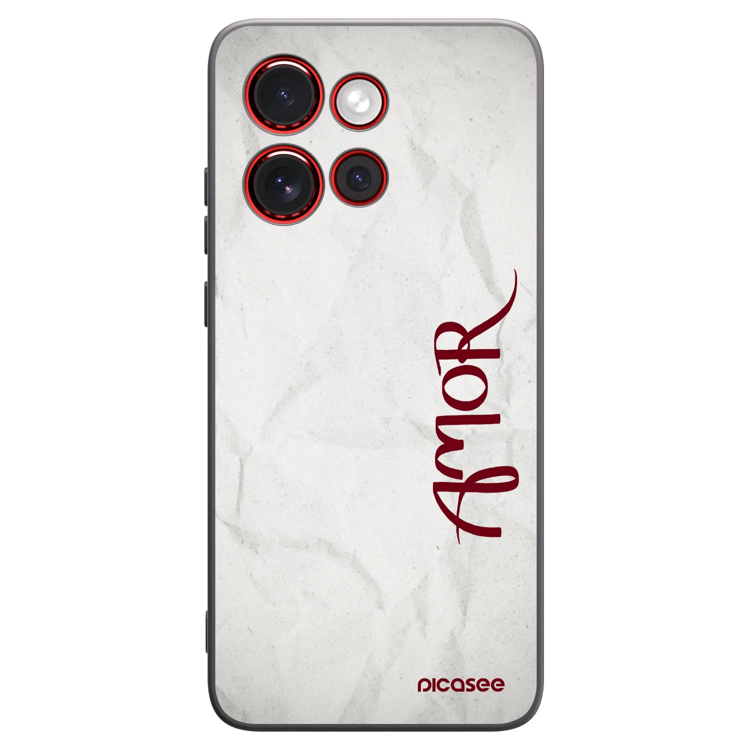 Picasee Μαύρη θήκη σιλικόνης για Motorola Edge 60 Neo 5G - Amor