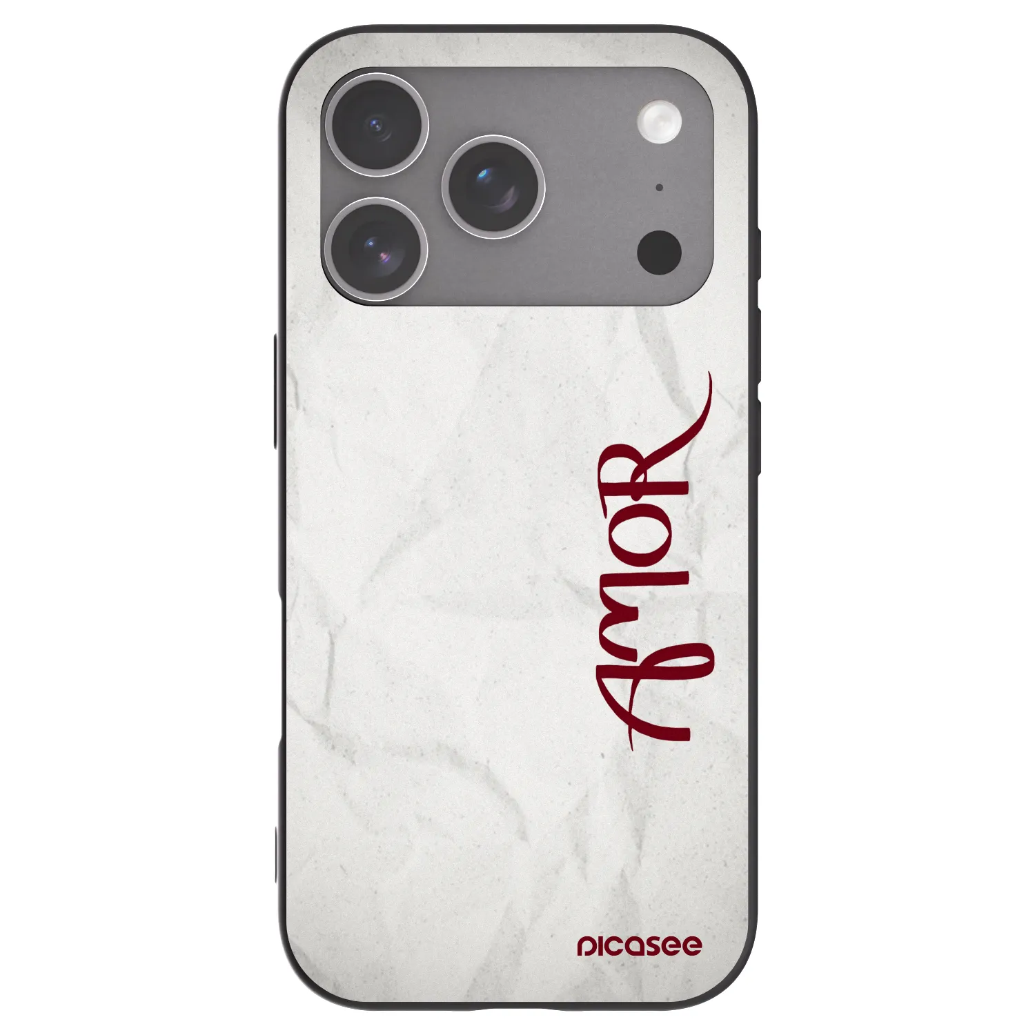 Picasee Μαύρη θήκη σιλικόνης για Apple iPhone 18 Pro - Amor