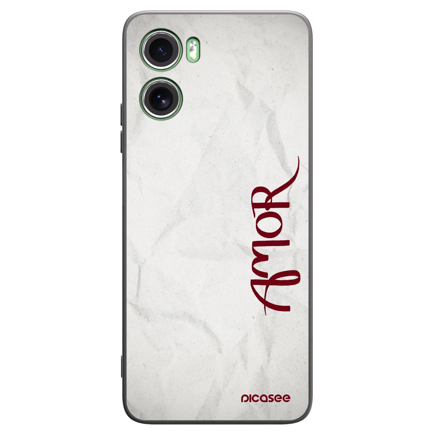 Picasee Μαύρη θήκη σιλικόνης για Motorola Moto G06 - Amor