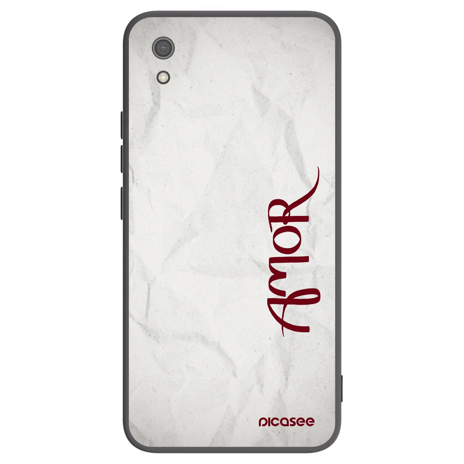 Picasee Μαύρη θήκη σιλικόνης για Xiaomi Redmi 7A - Amor