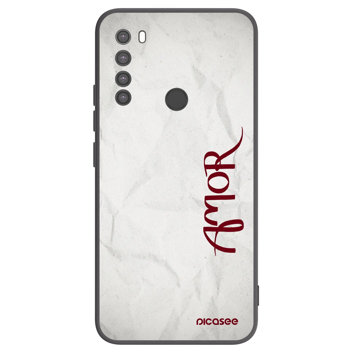 Picasee Μαύρη θήκη σιλικόνης για Xiaomi Redmi Note 8 - Amor