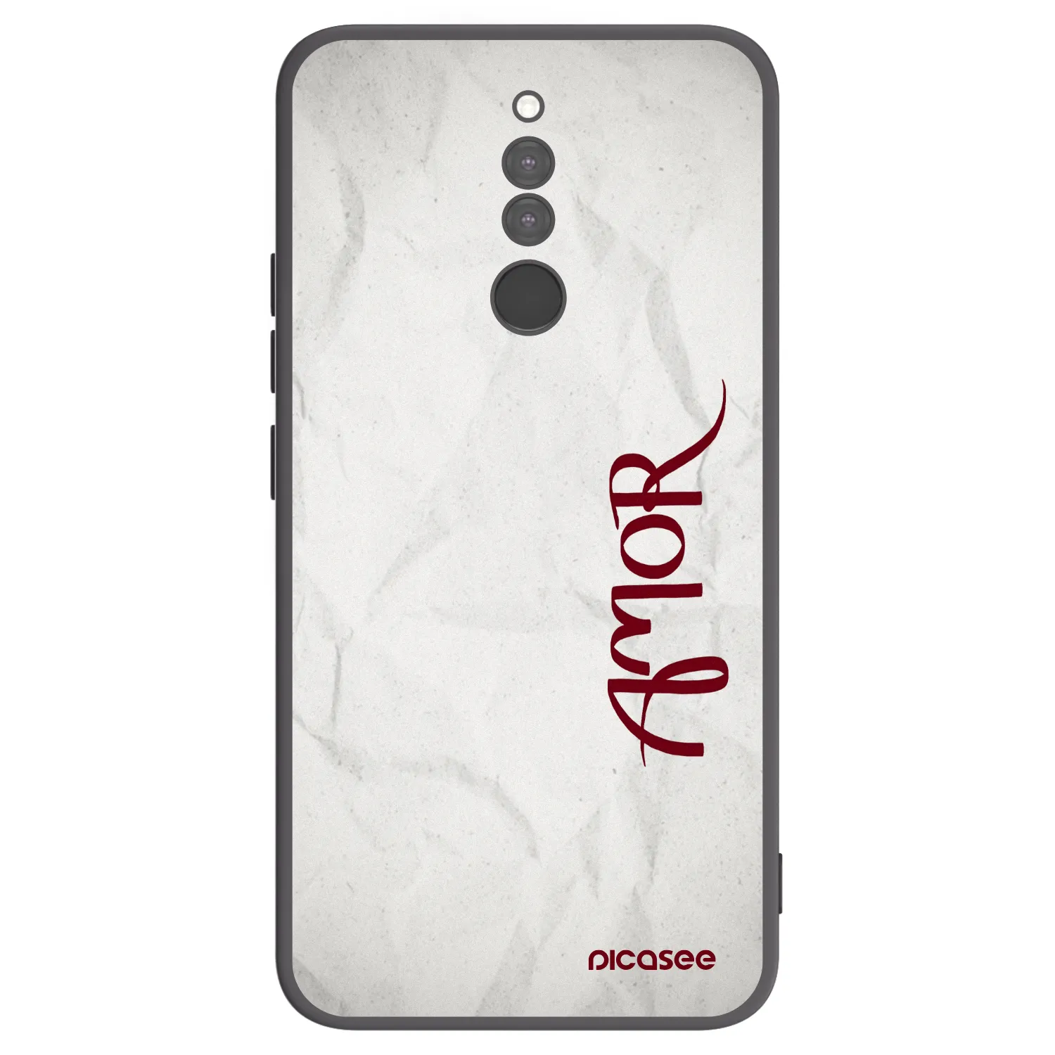 Picasee Μαύρη θήκη σιλικόνης για Xiaomi Redmi 8 - Amor