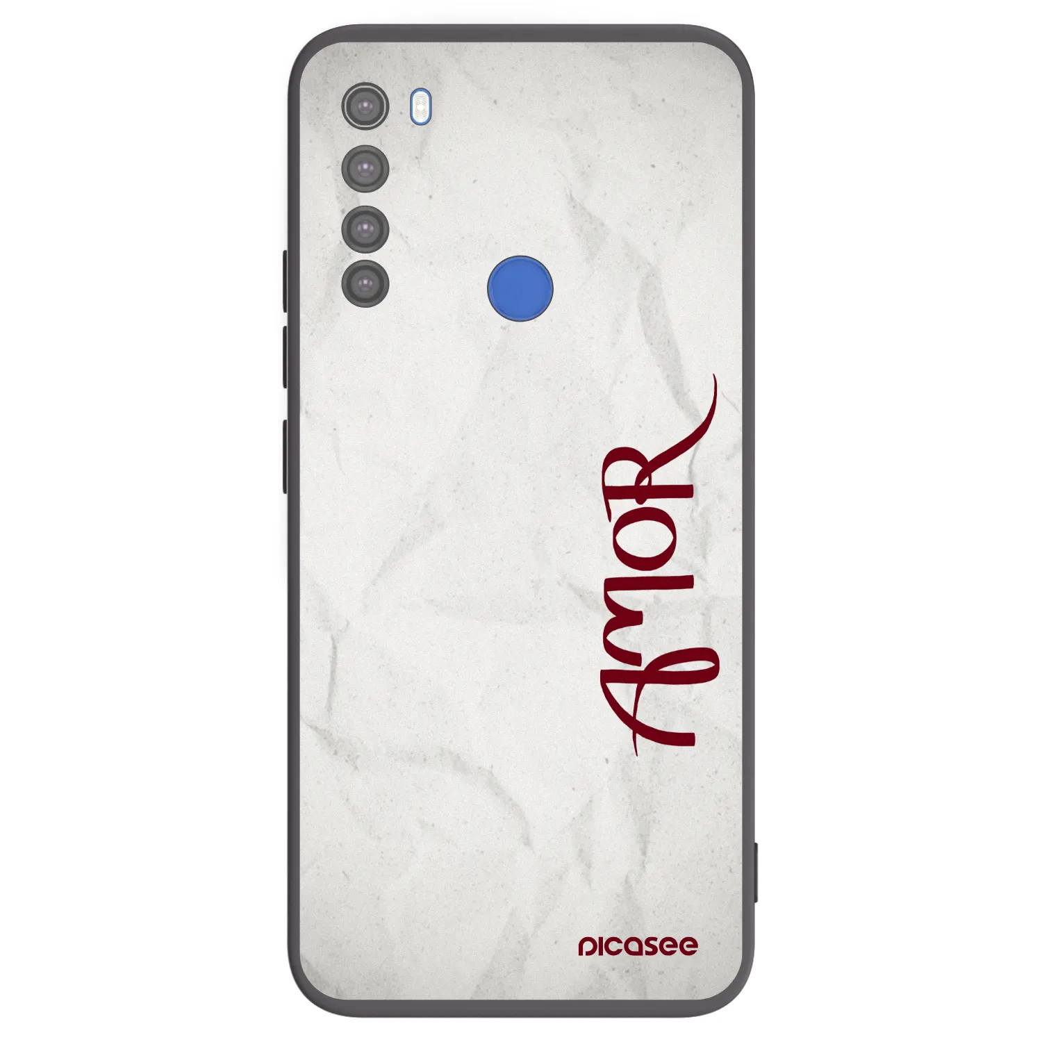 Picasee Μαύρη θήκη σιλικόνης για Xiaomi Redmi Note 8T - Amor