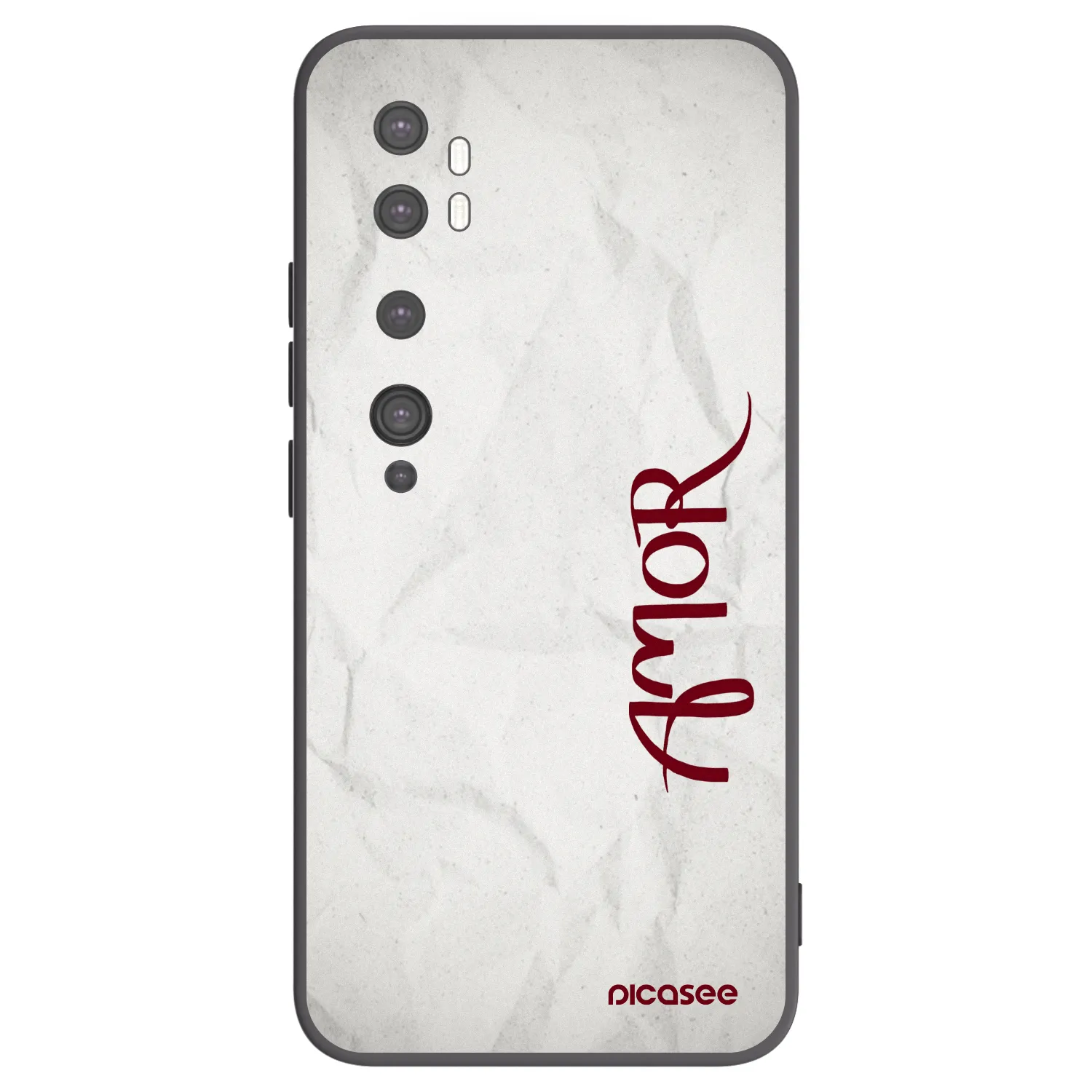 Picasee Μαύρη θήκη σιλικόνης για Xiaomi Mi Note 10 (Pro) - Amor