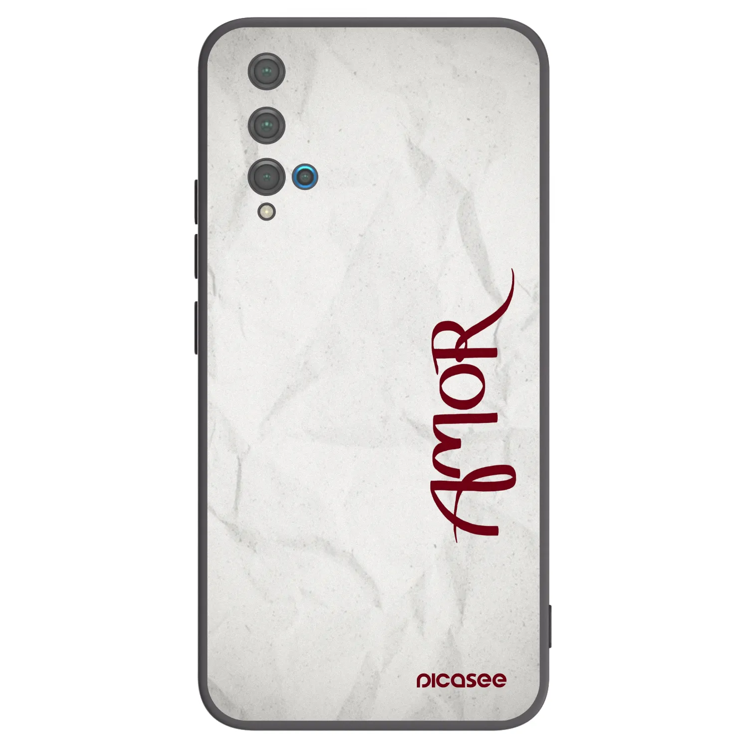 Picasee Μαύρη θήκη σιλικόνης για Huawei Nova 5T - Amor