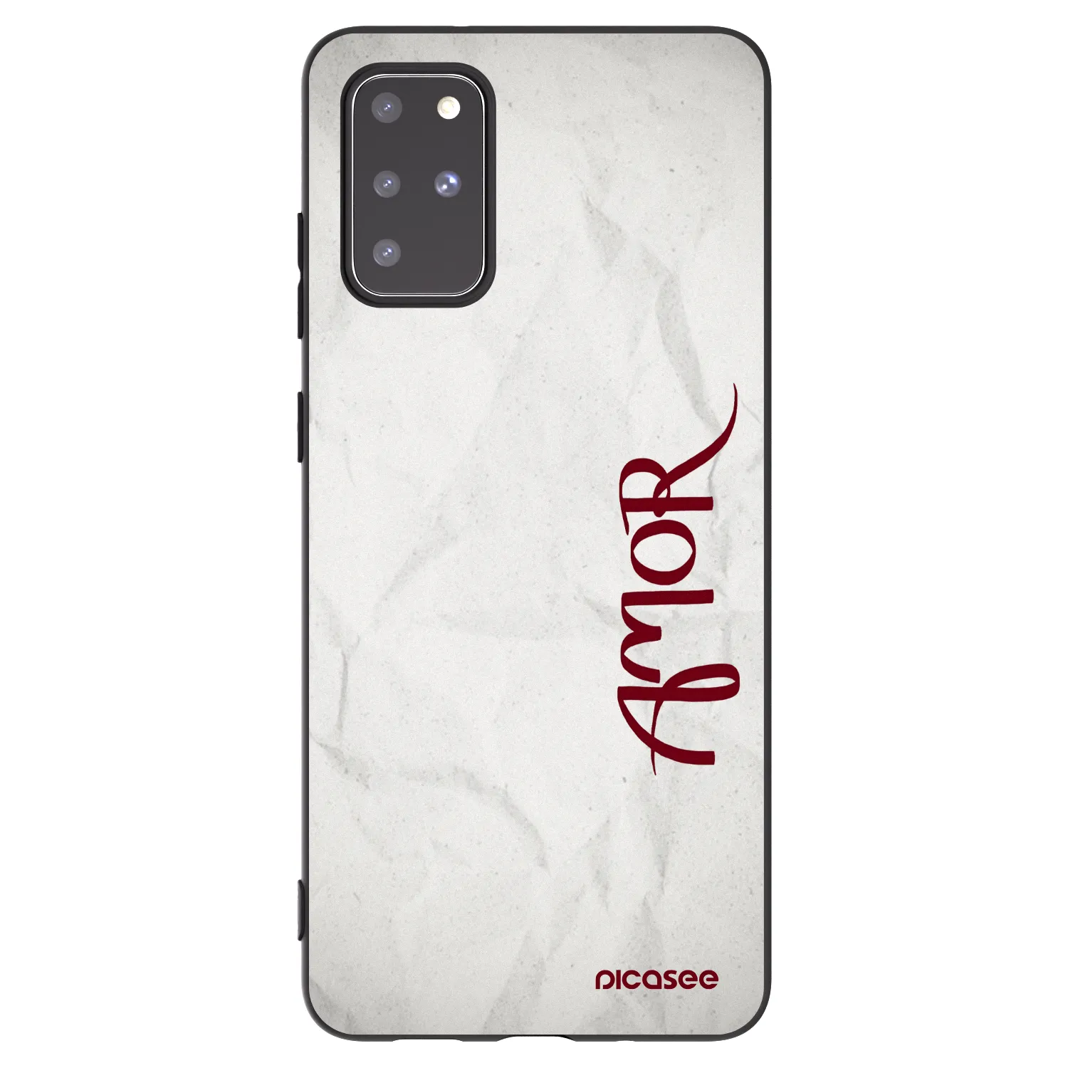 Picasee Μαύρη θήκη σιλικόνης για Samsung Galaxy S20+ G985F - Amor