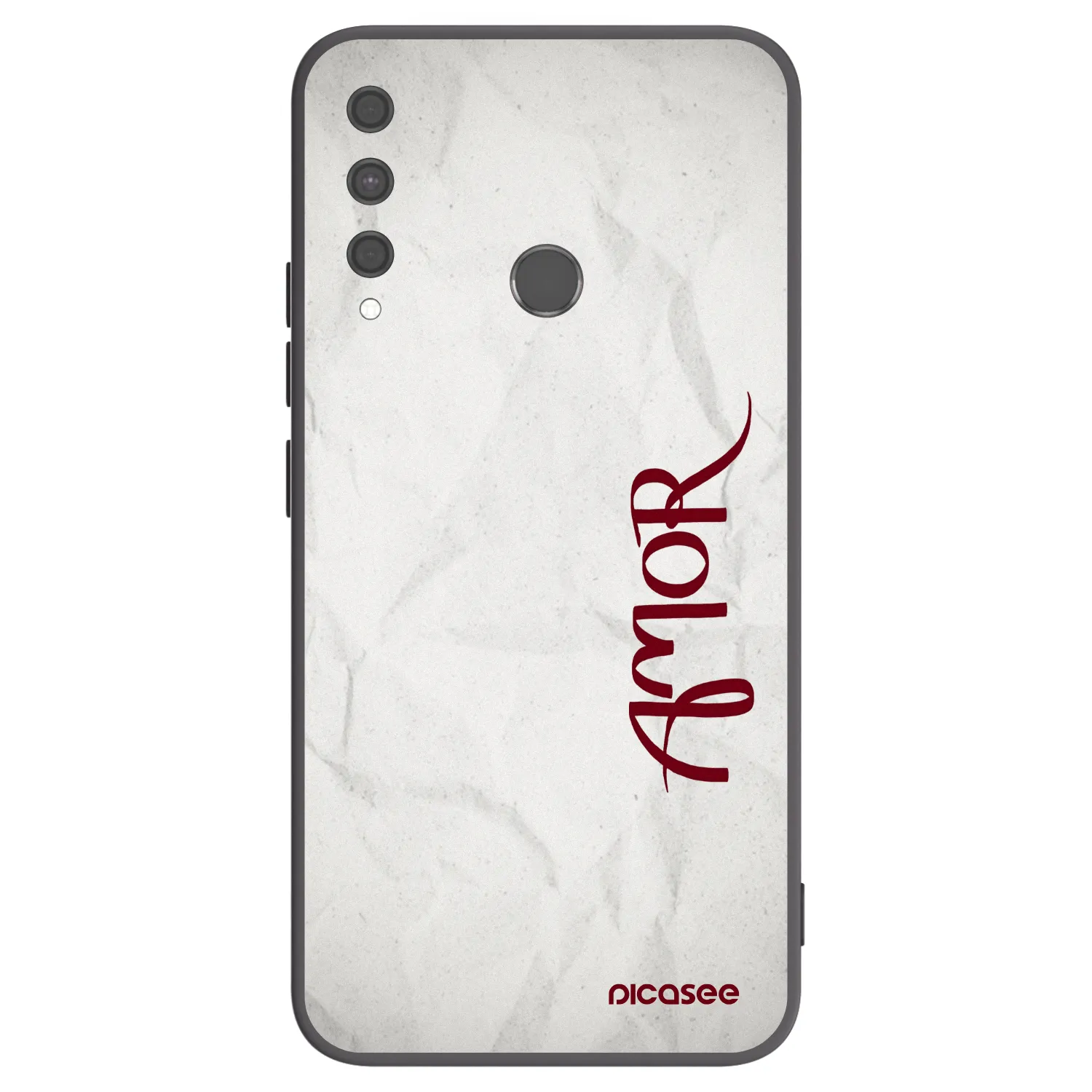 Picasee Μαύρη θήκη σιλικόνης για Huawei P40 Lite E - Amor