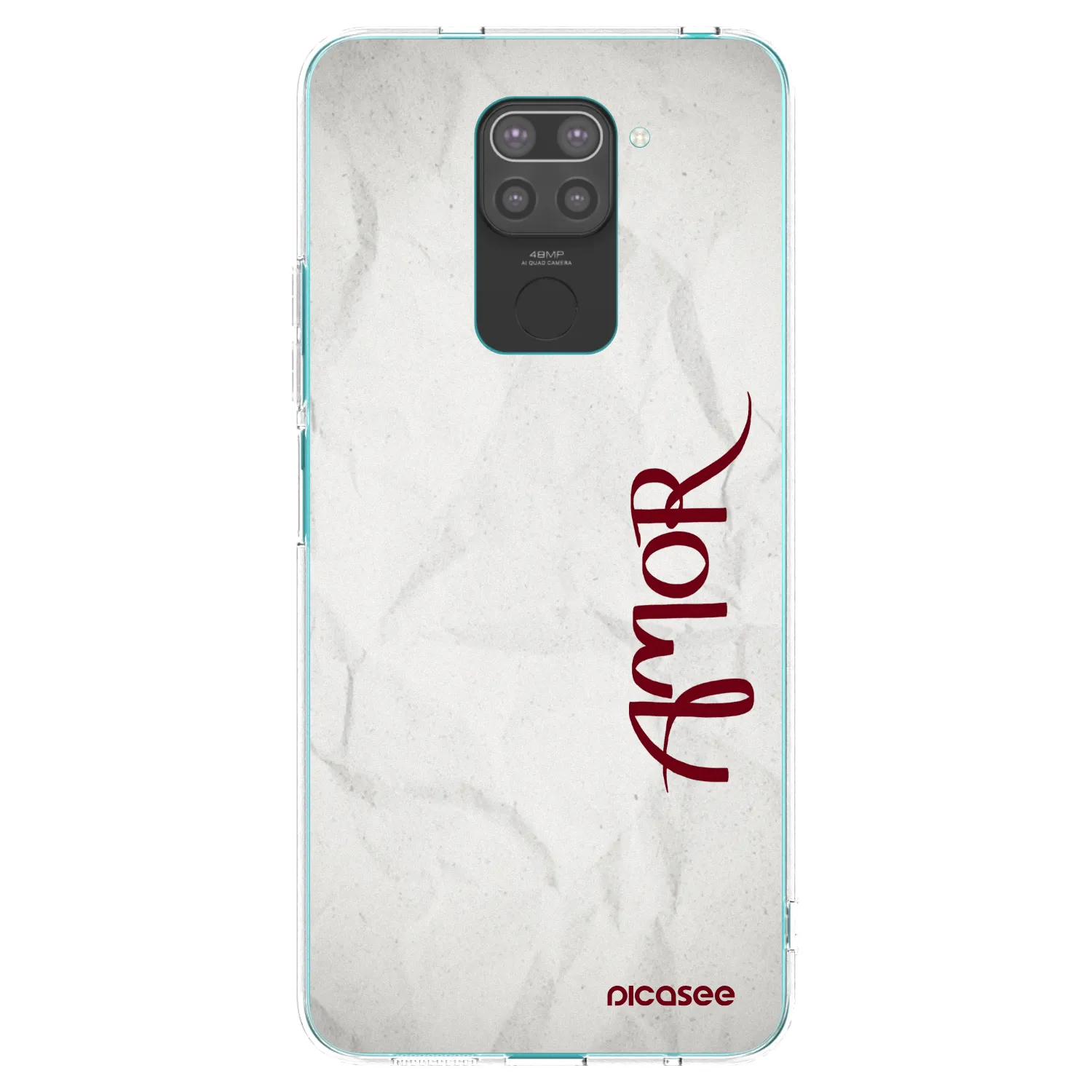 Picasee Μαύρη θήκη σιλικόνης για Xiaomi Redmi Note 9 - Amor