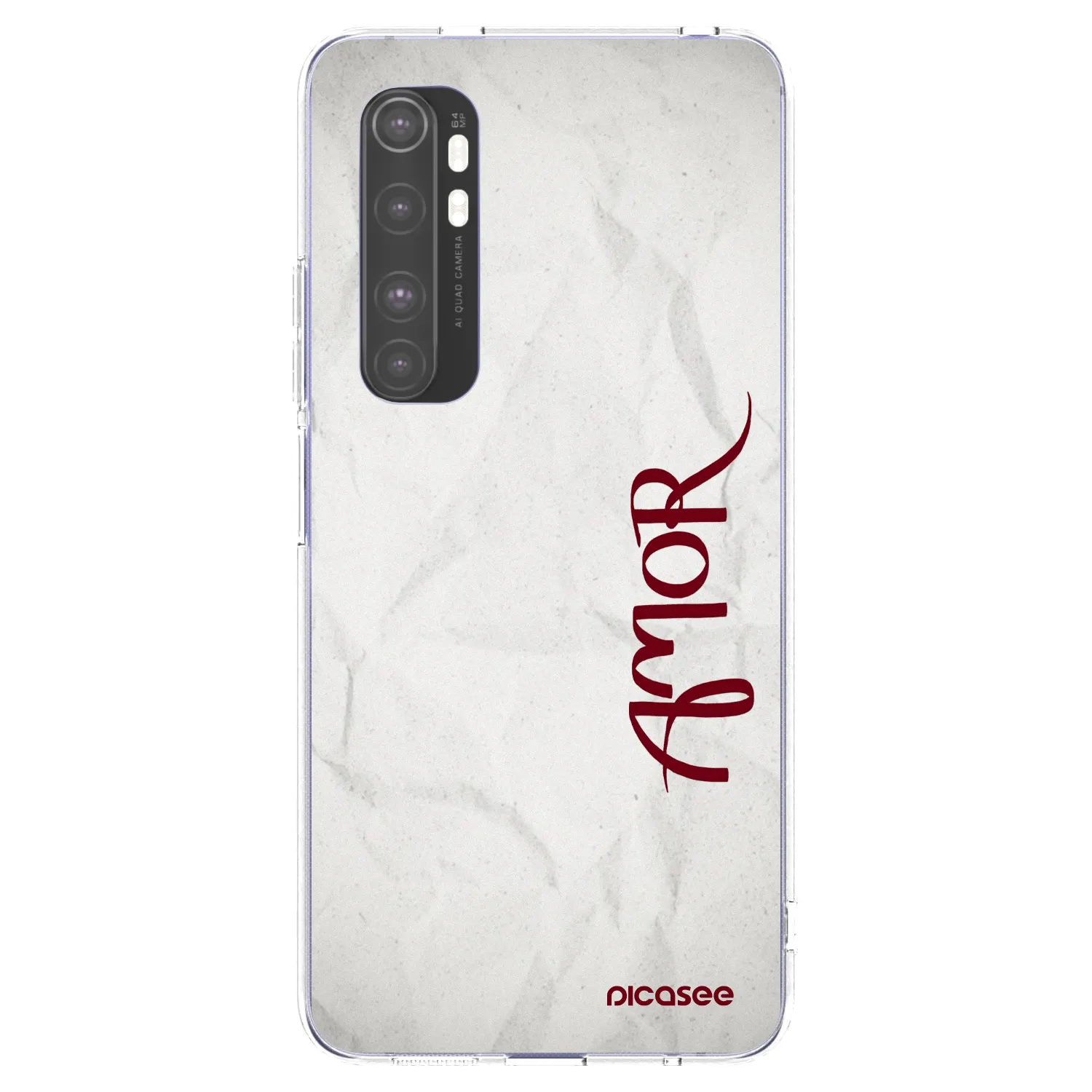 Picasee διαφανής θήκη σιλικόνης Xiaomi Mi Note 10 Lite - Amor