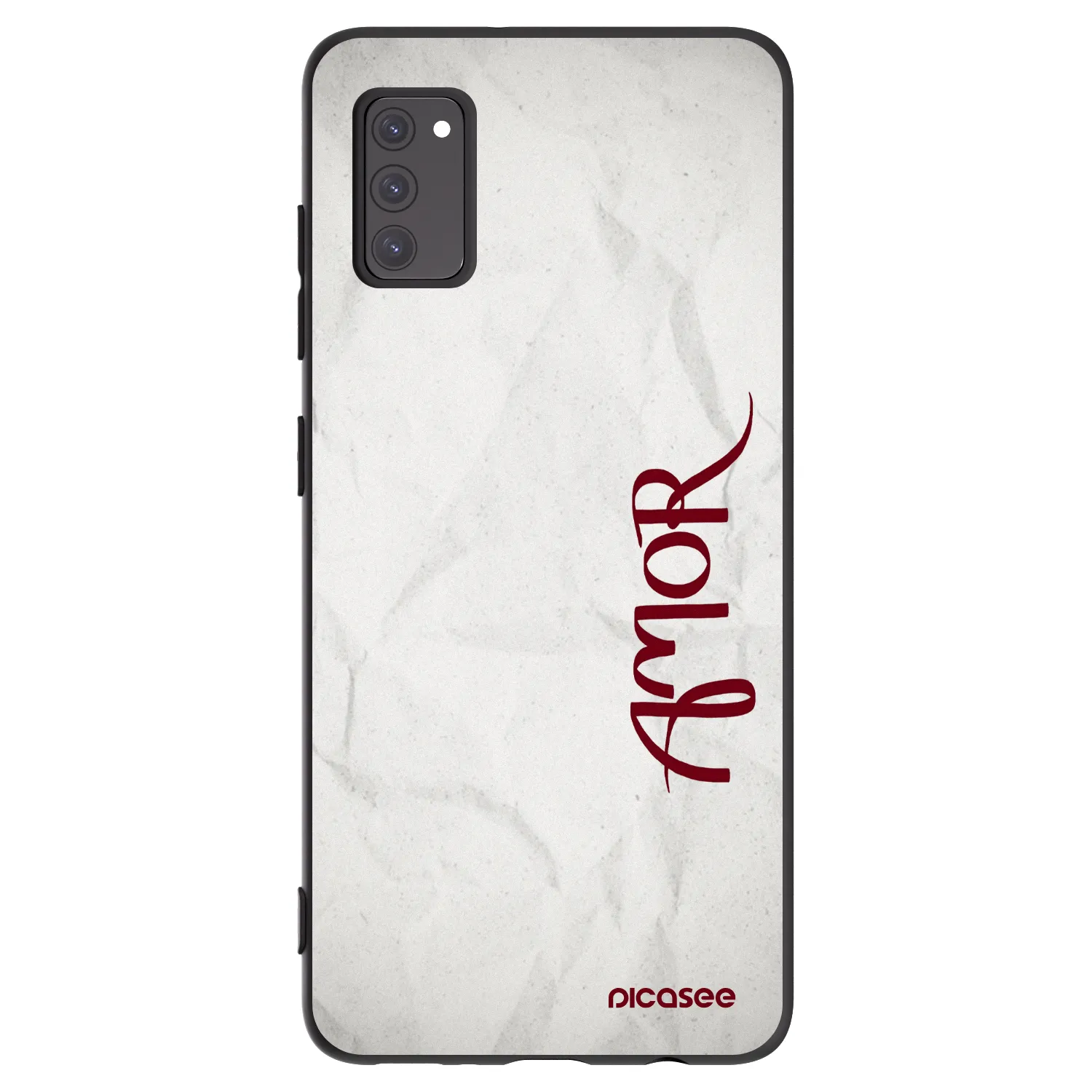 Picasee Μαύρη θήκη σιλικόνης για Samsung Galaxy A41 A415F - Amor