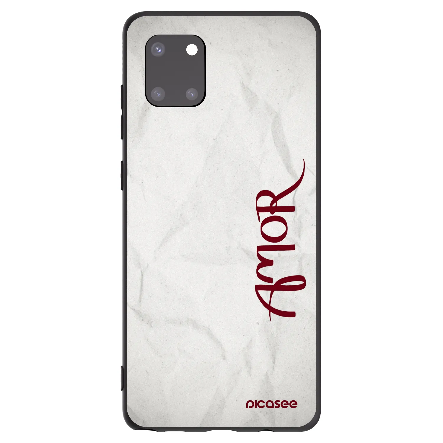 Picasee Μαύρη θήκη σιλικόνης για Samsung Galaxy Note 10 Lite N770F - Amor