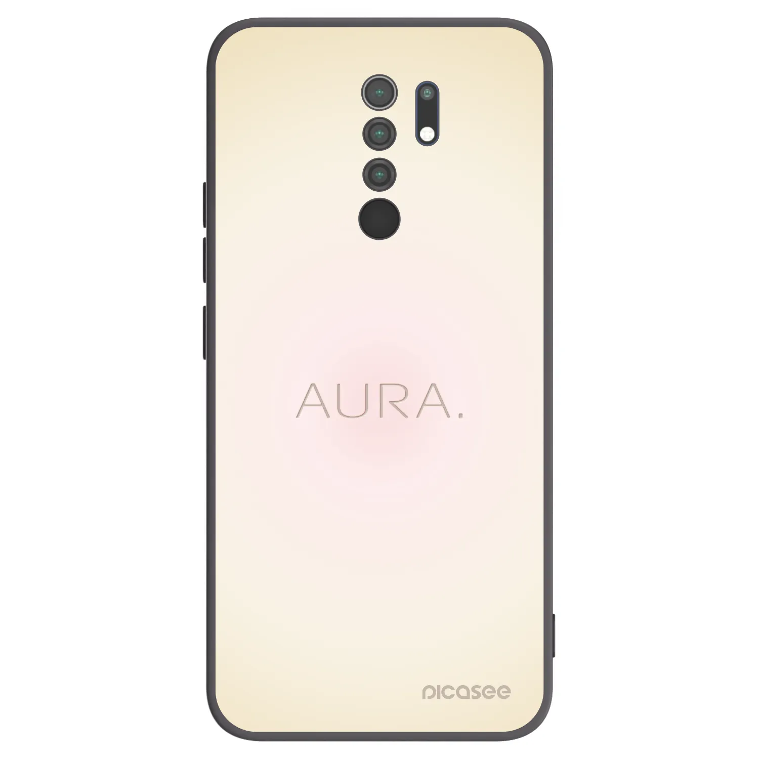 Picasee Μαύρη θήκη σιλικόνης για Xiaomi Redmi 9 - Aura