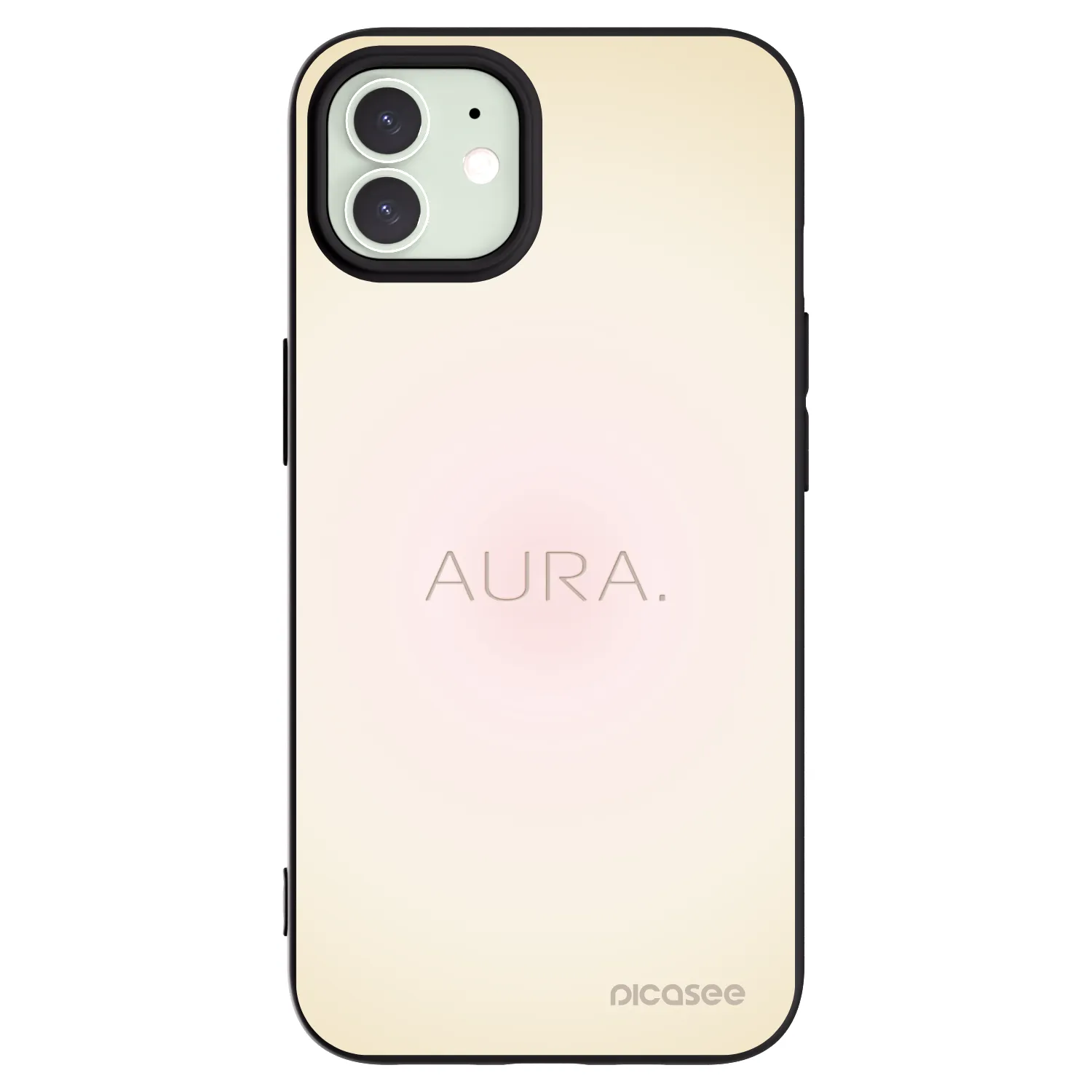 Picasee Μαύρη θήκη σιλικόνης για Apple iPhone 12 - Aura