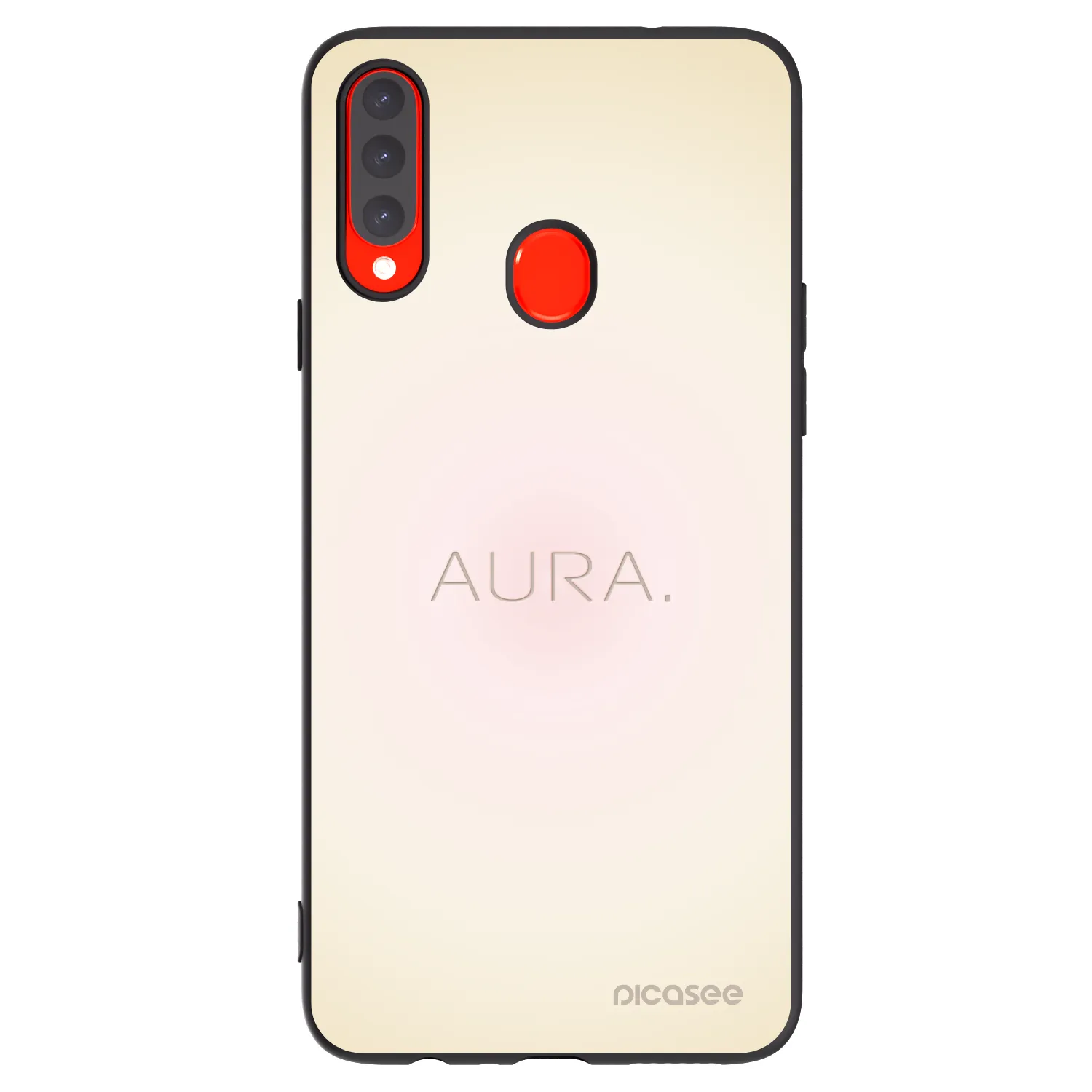 Picasee Μαύρη θήκη σιλικόνης για Samsung Galaxy A20s - Aura