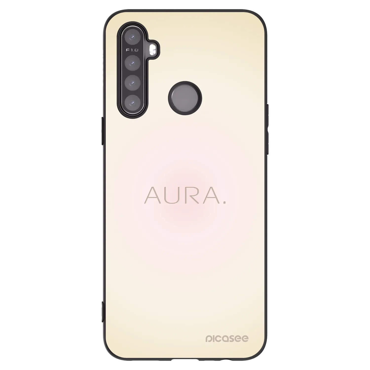 Picasee Μαύρη θήκη σιλικόνης για Realme 5 - Aura