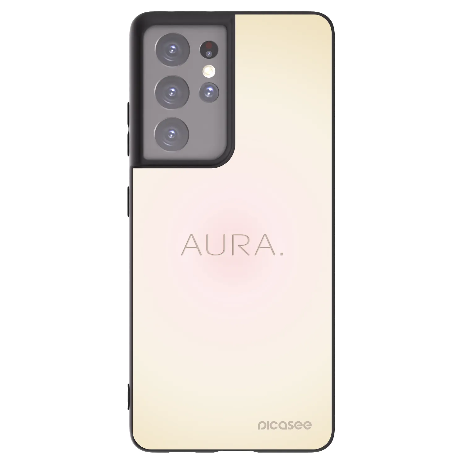 Picasee Μαύρη θήκη σιλικόνης για Samsung Galaxy S21 Ultra 5G G998B - Aura